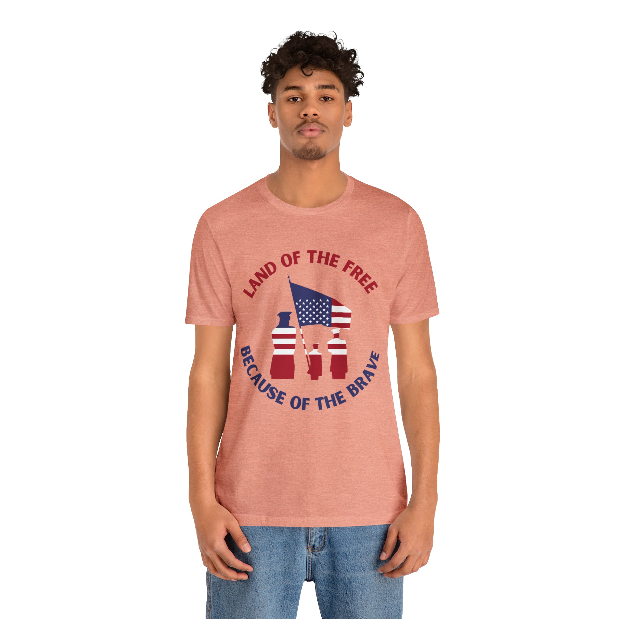 Memorial Day Land Of The Free Unisex Jersey Short Sleeve Tee