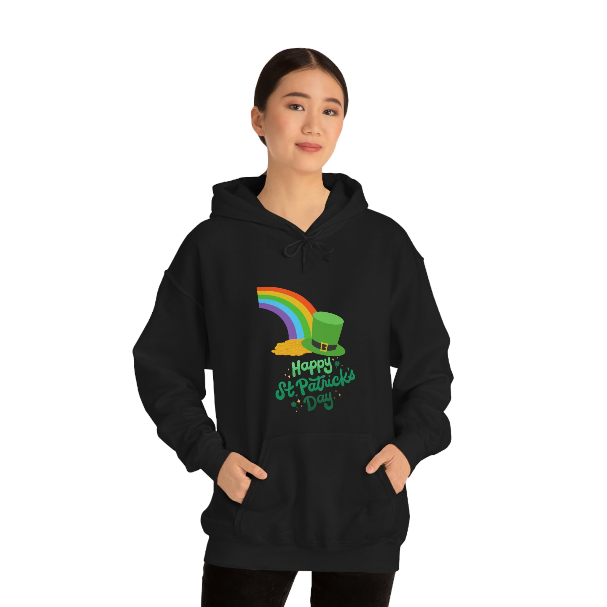 Happy Saint Patrick Day Unisex Heavy Blend™ Hooded Sweatshirt