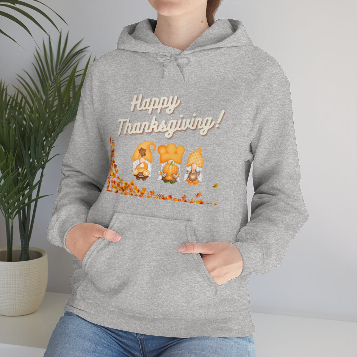 Happy Thanksgiving Gnome Unisex Heavy Blend™ Hooded Sweatshirt