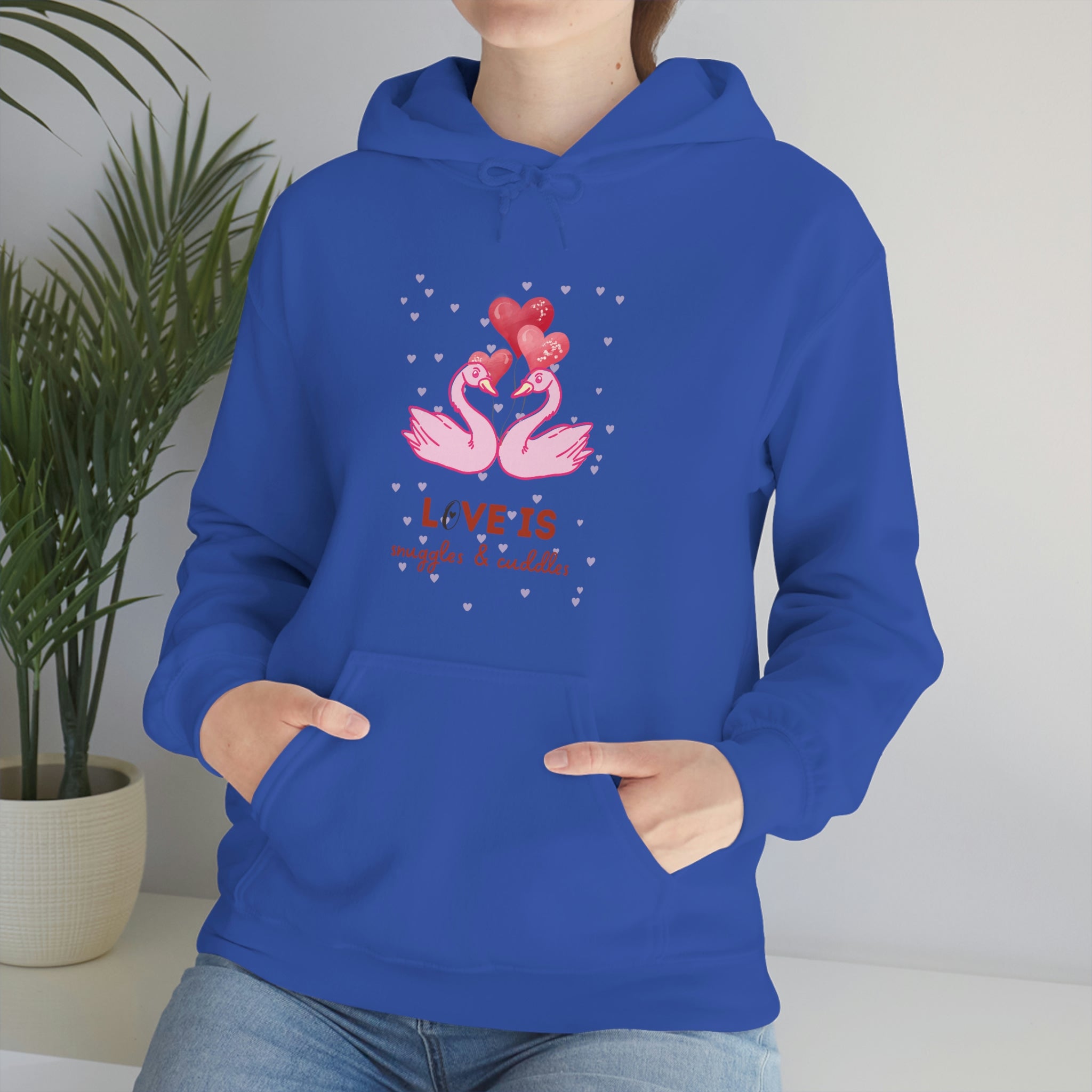 Love Is Snuggles & Cuddles Unisex Heavy Blend™ Hooded Sweatshirt