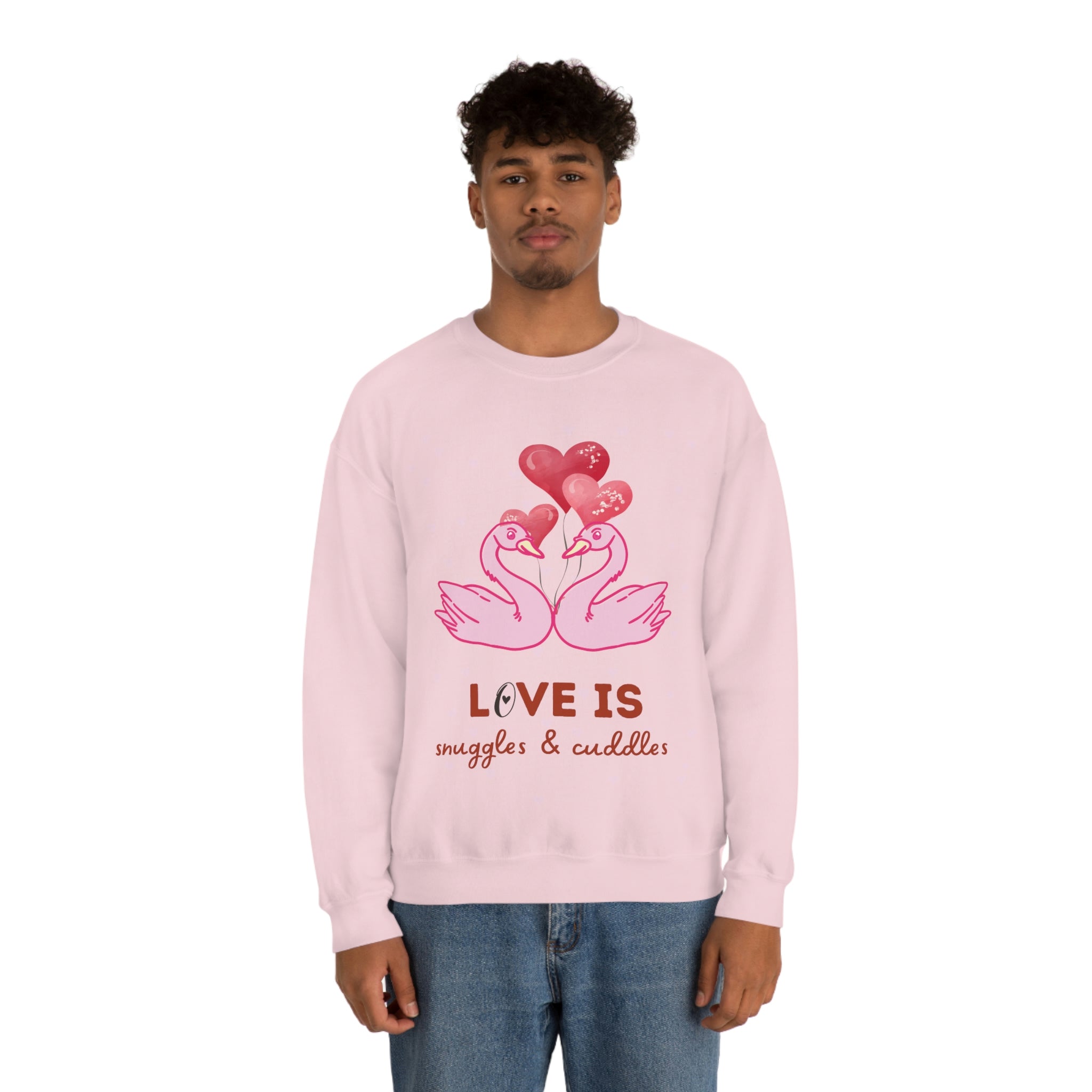 Love Is Snuggles & Cuddles Unisex Heavy Blend™ Crewneck Sweatshirt