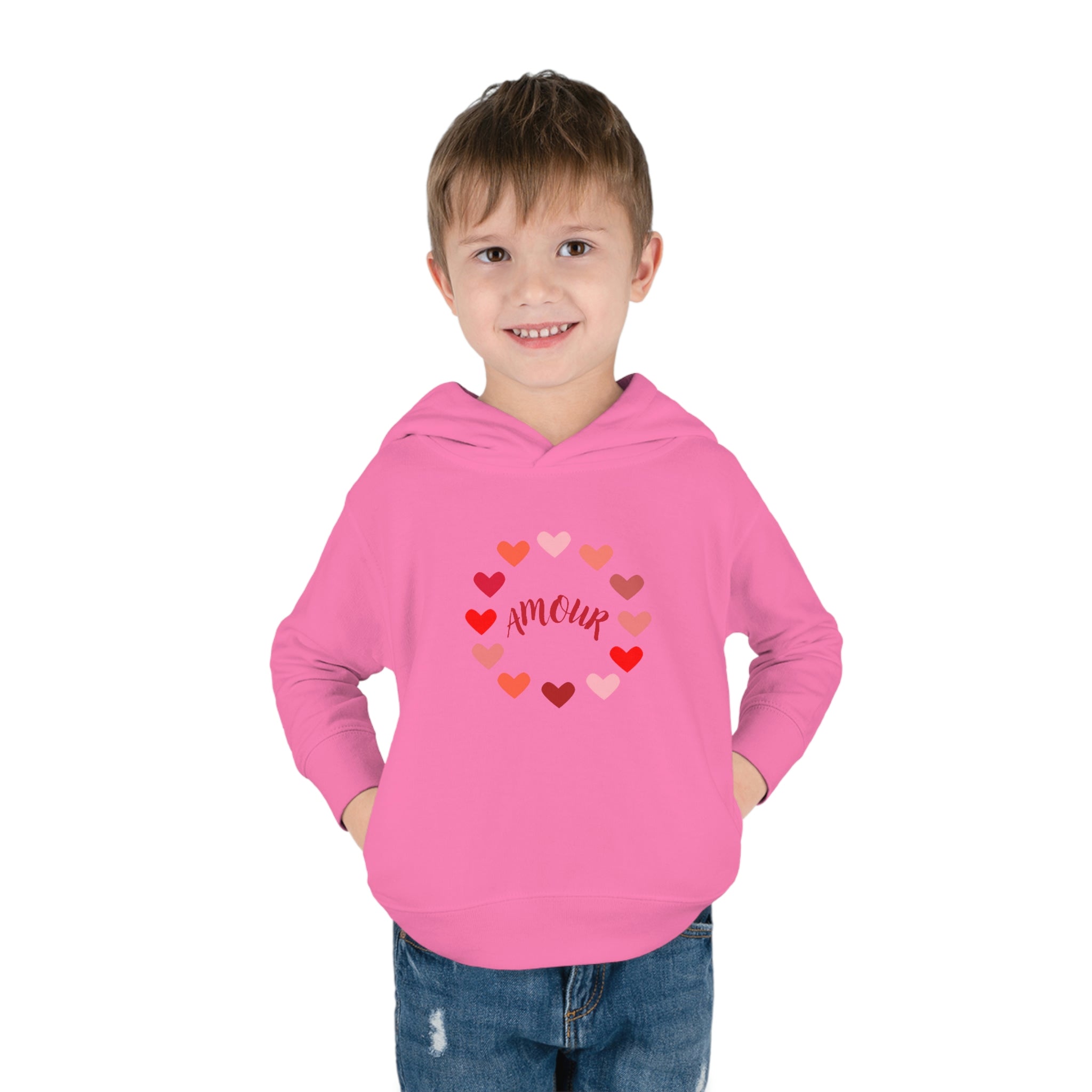 Amour Toddler Pullover Fleece Hoodie