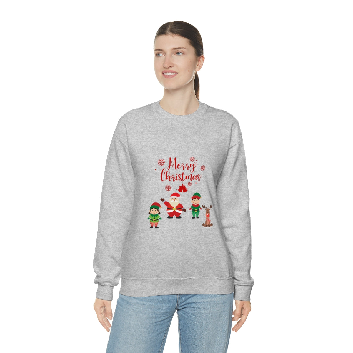 Merry Christmas From Santa & Helpers Unisex Heavy Blend™ Crewneck Sweatshirt