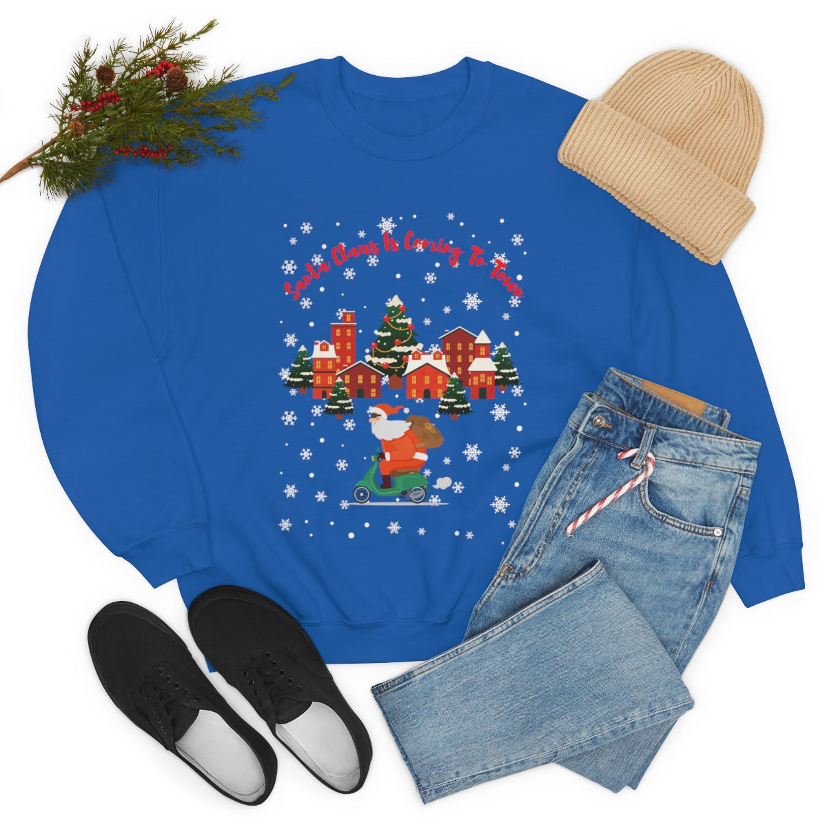 Santa Claus Is Coming To Town Unisex Heavy Blend™ Crewneck Sweatshirt