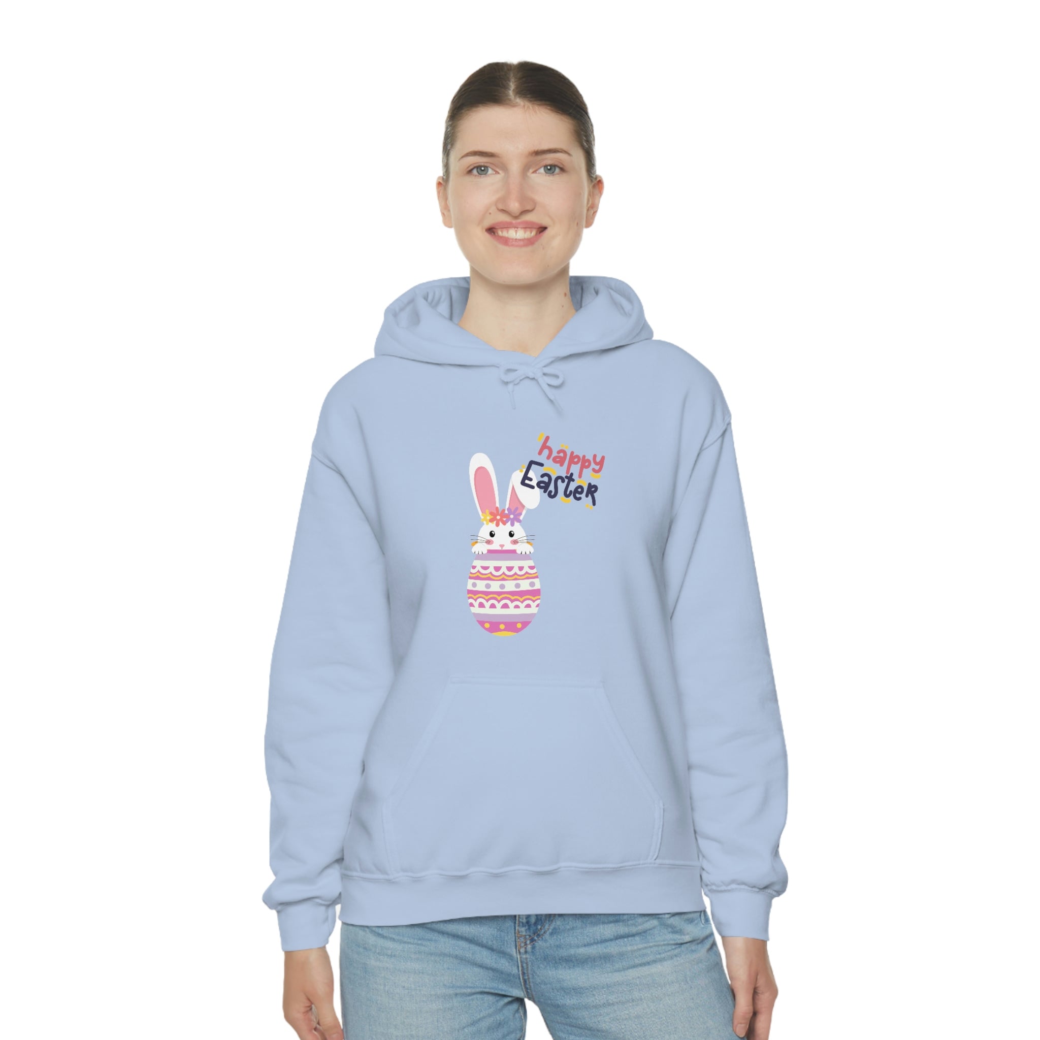 Happy Easter Day Bunny Unisex Heavy Blend™ Hooded Sweatshirt