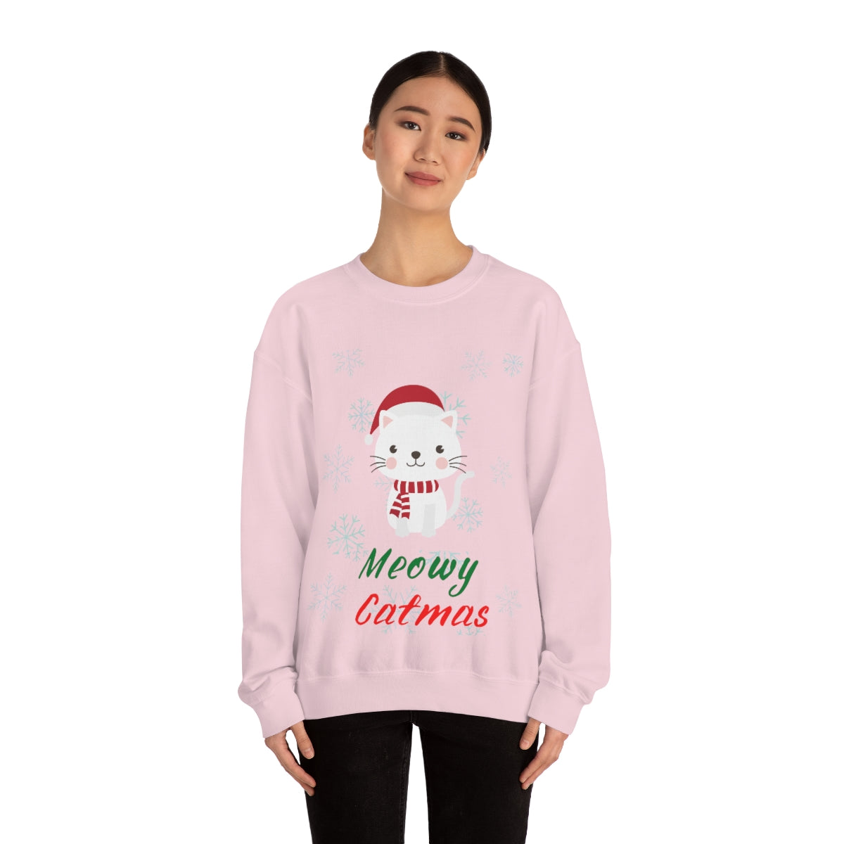 Meowy Catmas Unisex Heavy Blend™ Crewneck Sweatshirt