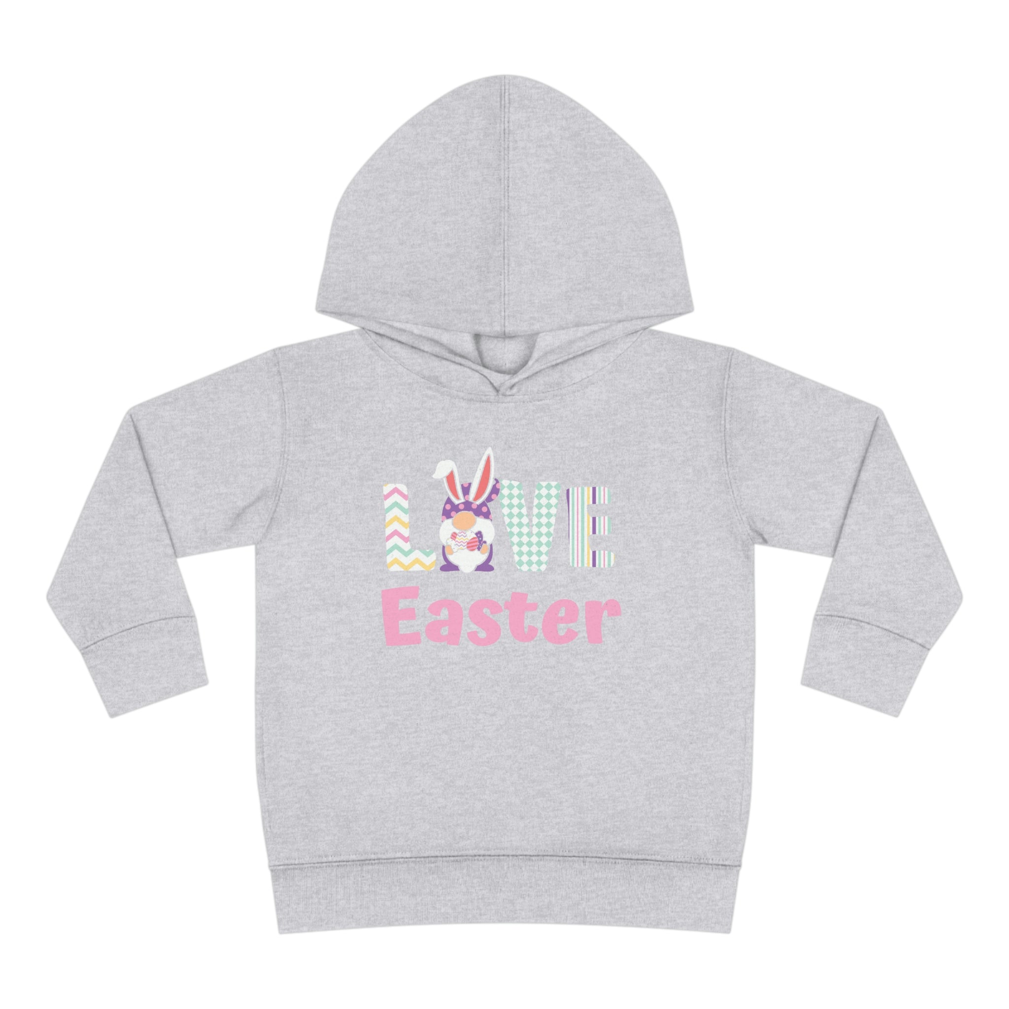 Gnome Love Easter Toddler Pullover Fleece Hoodie