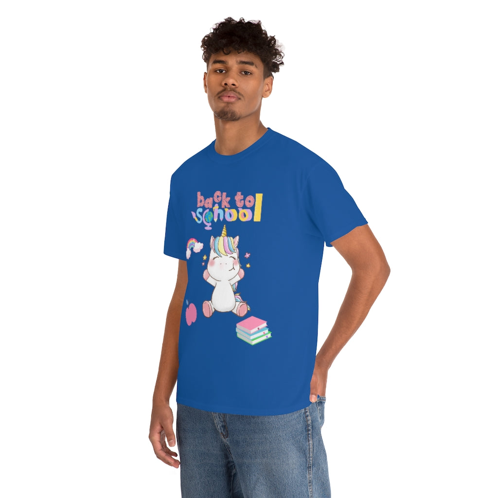 Back to School Unicorn Unisex Heavy Cotton Tee