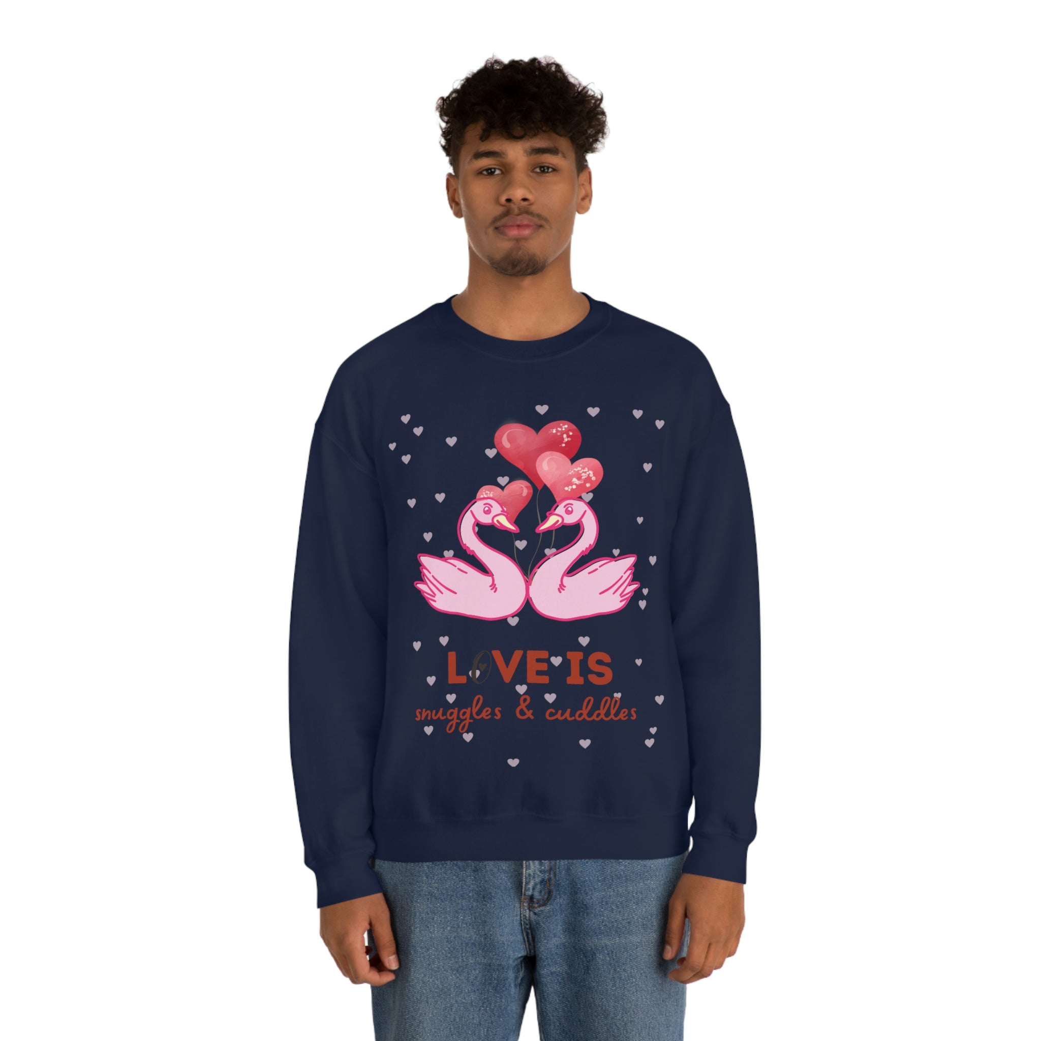 Love Is Snuggles & Cuddles Unisex Heavy Blend™ Crewneck Sweatshirt