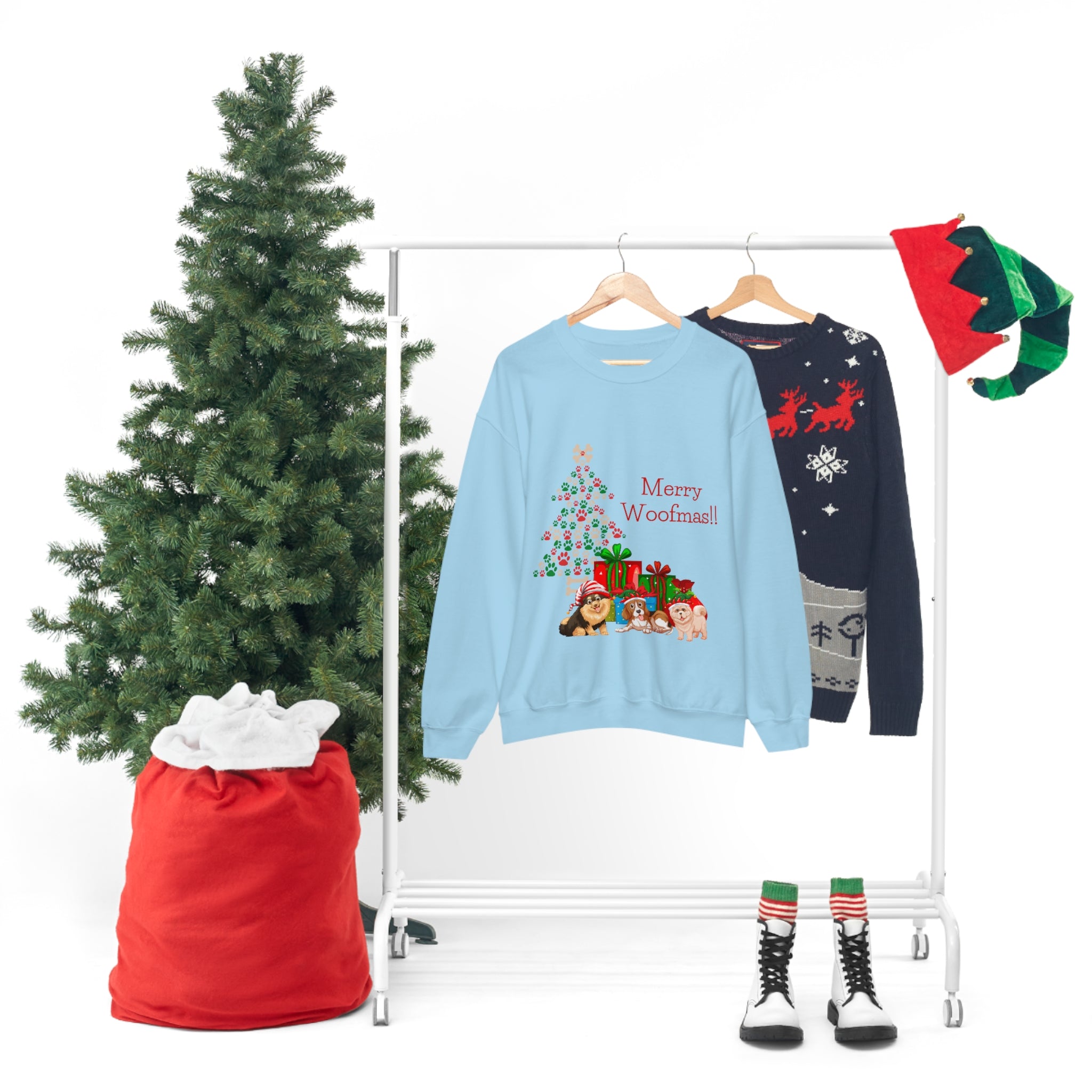 Merry Woolfmas Unisex Heavy Blend™ Crewneck Sweatshirt