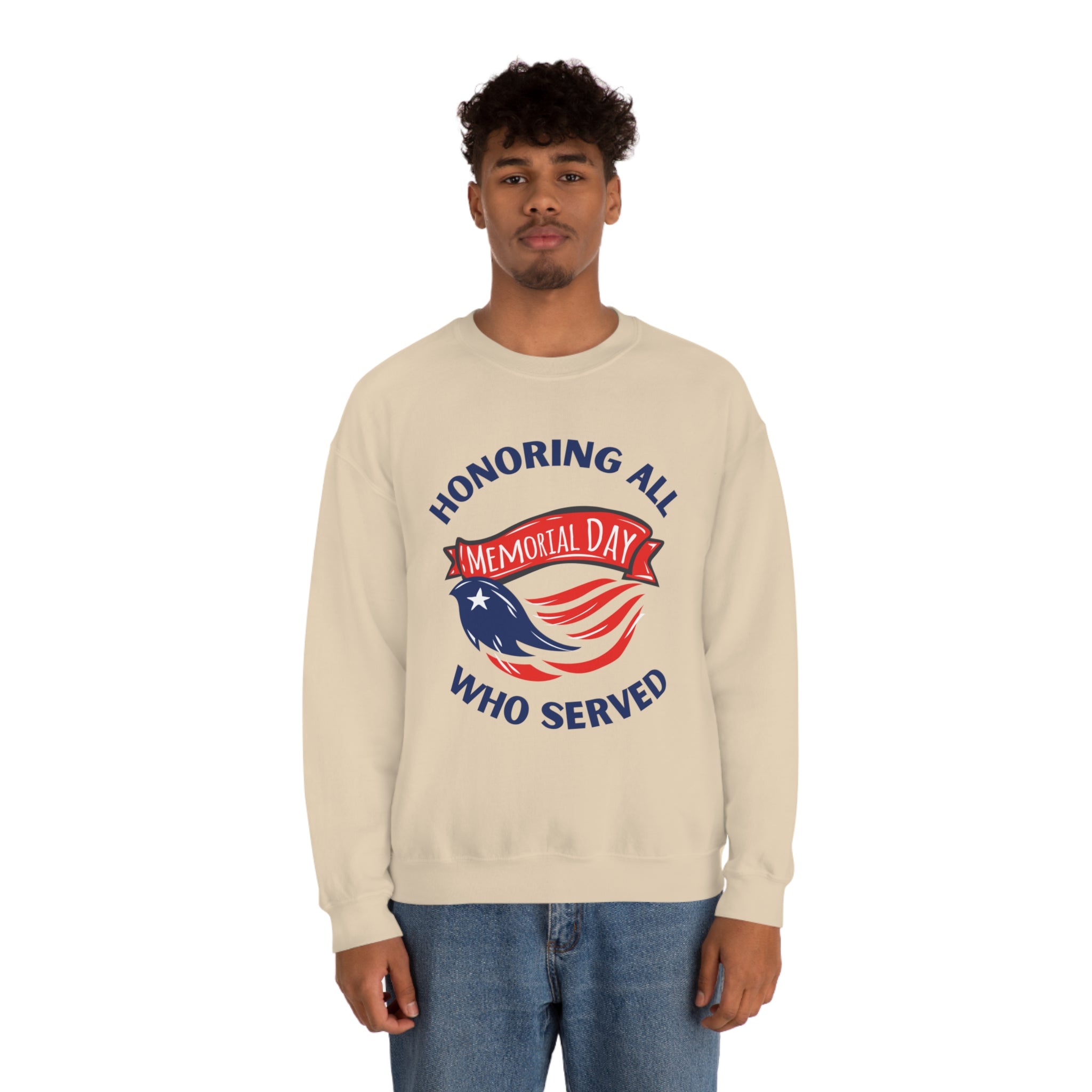 Memorial Day Honoring All Who Served Unisex Heavy Blend™ Crewneck Sweatshirt