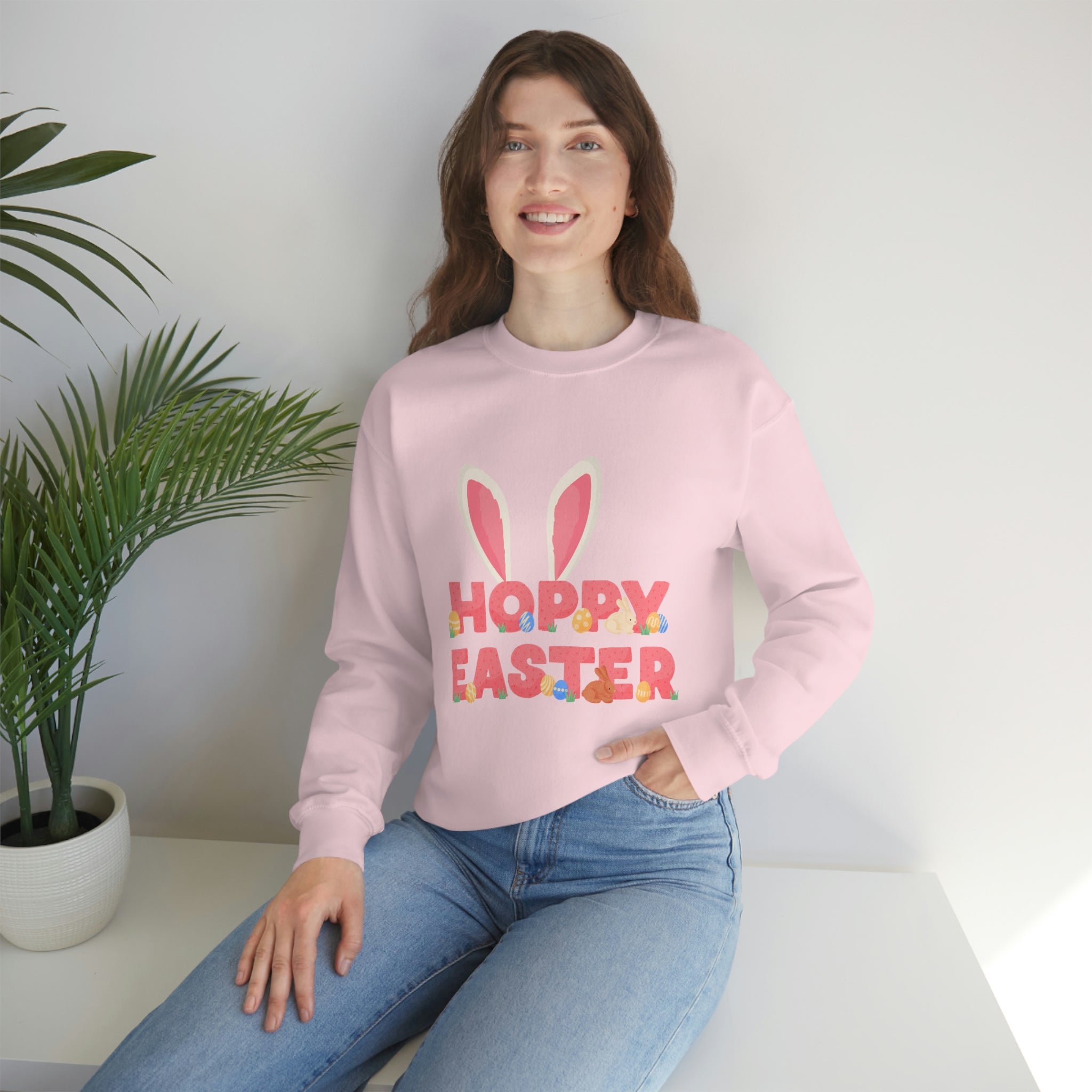 The Hoppy Easter Unisex Heavy Blend™ Crewneck Sweatshirt