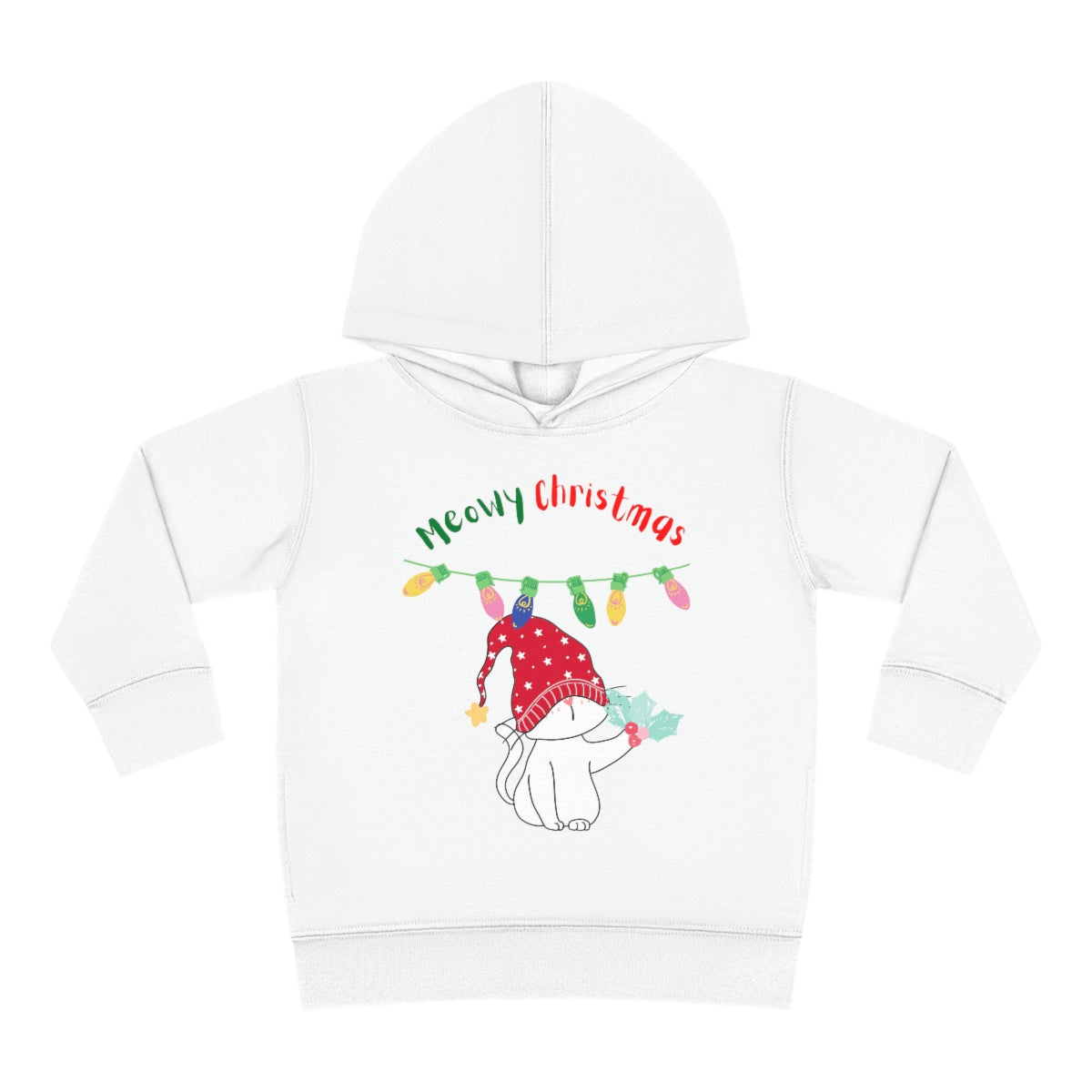 Meowy Christmas Pullover Fleece Hoodie