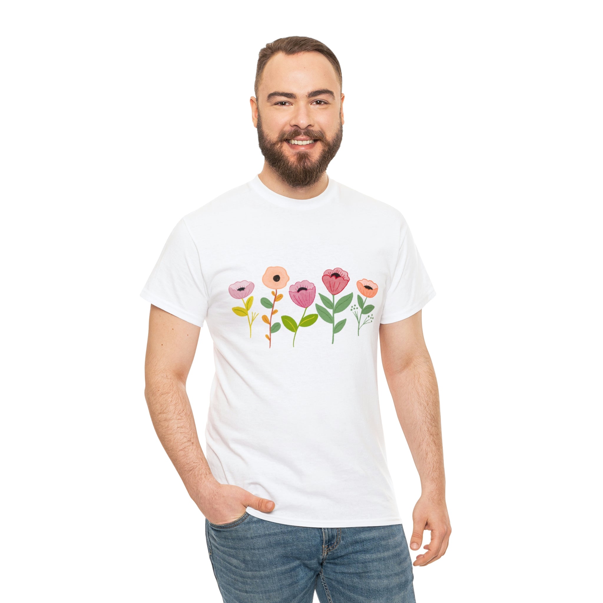 Spring Flowers Unisex Heavy Cotton Tee