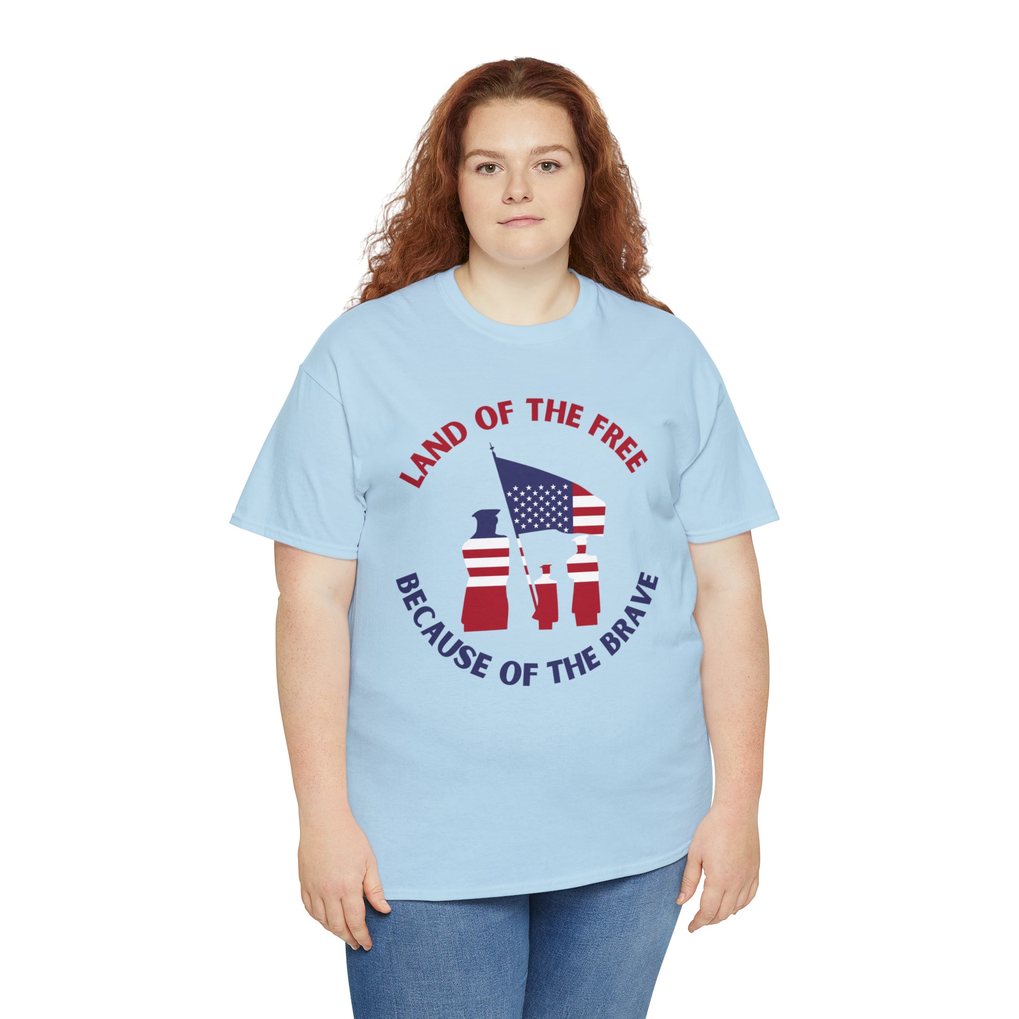 Memorial Day Land of The Free Unisex Heavy Cotton Tee