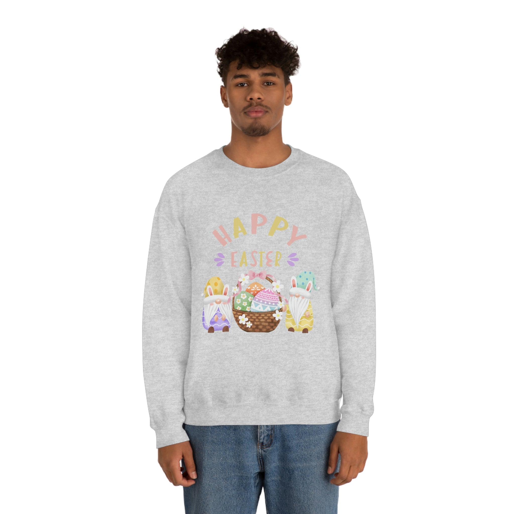 Happy Easter Gnome Unisex Heavy Blend™ Crewneck Sweatshirt