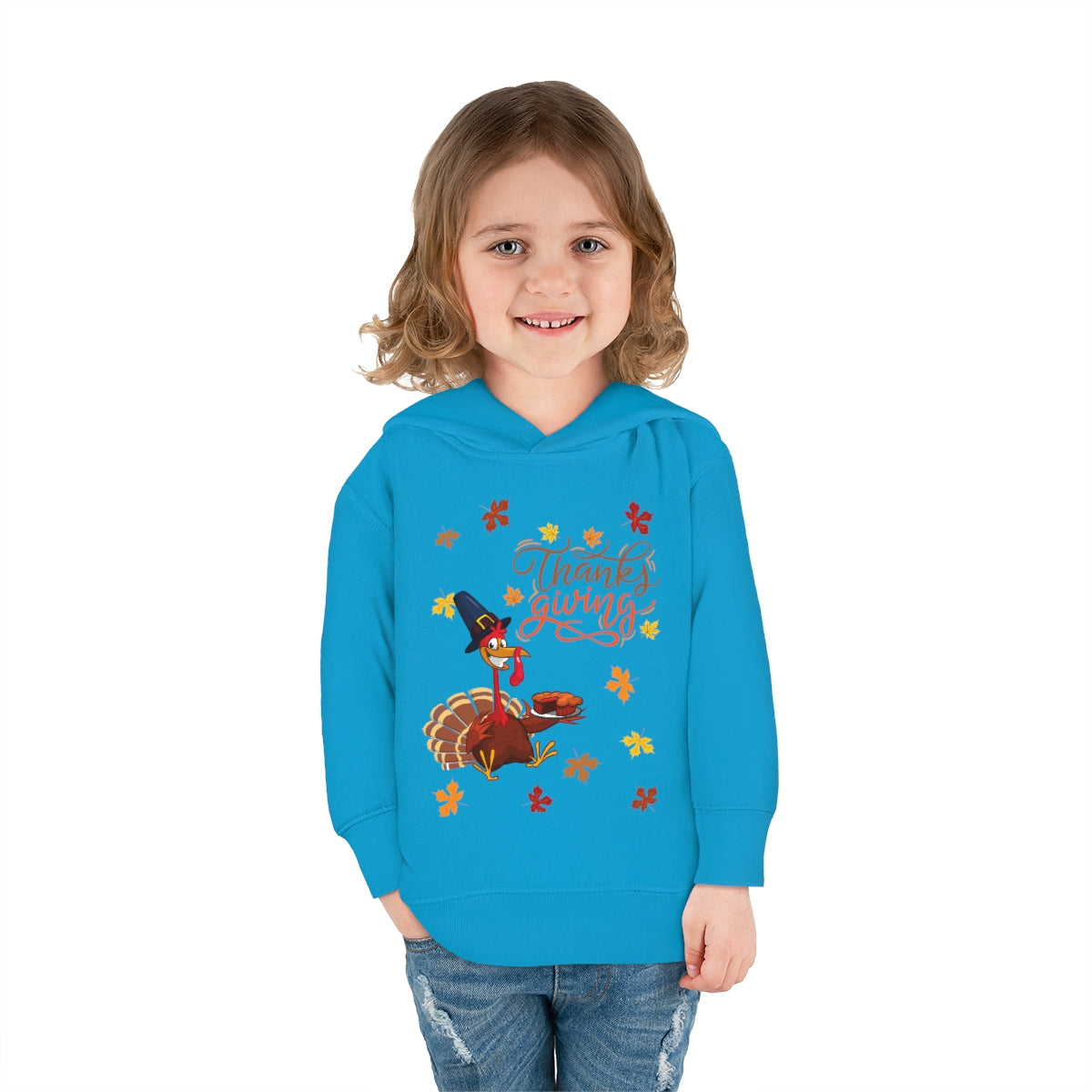 Thanksgiving Turkey Toddler Pullover Fleece Hoodie