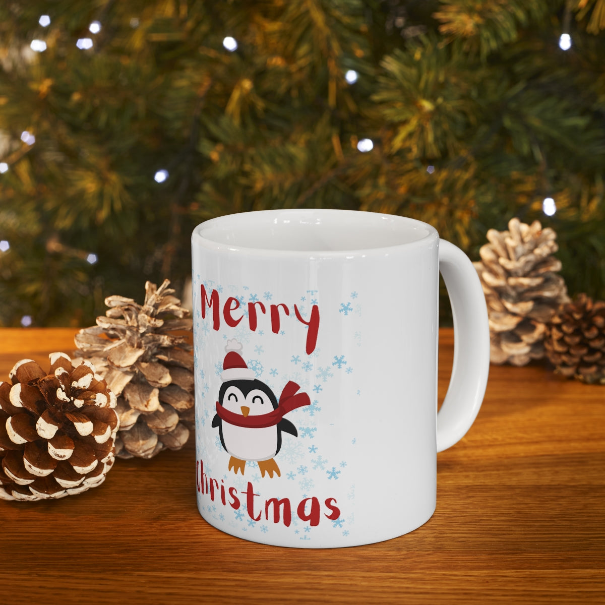 Cute Penguin Christmas Ceramic Mug 11oz