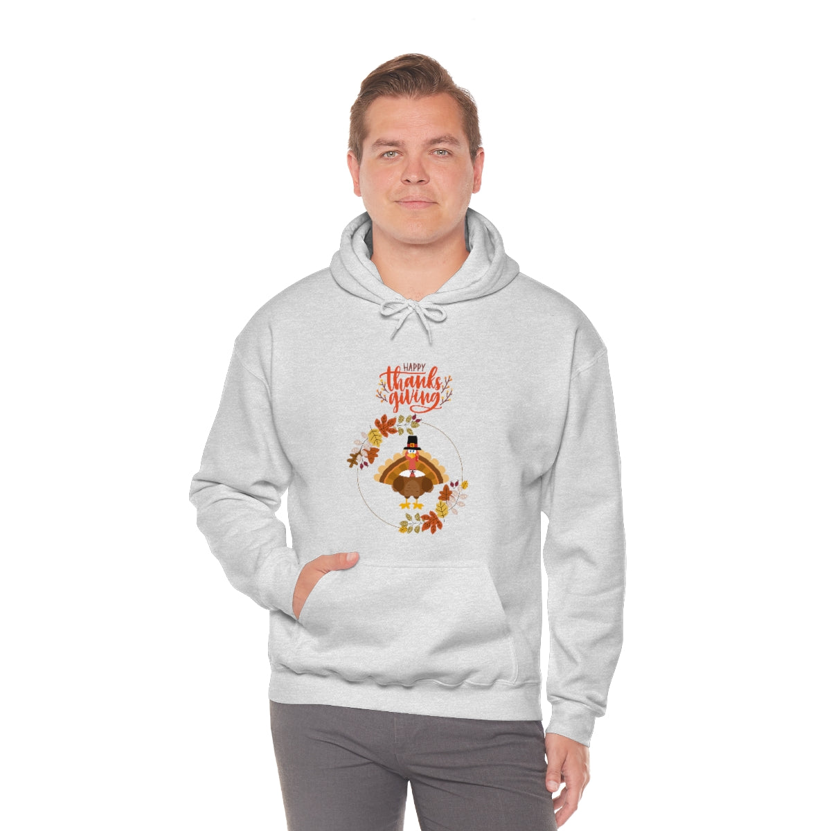 Happy Thanksgiving Pilgrim Turkey Unisex Heavy Blend™ Hooded Sweatshirt