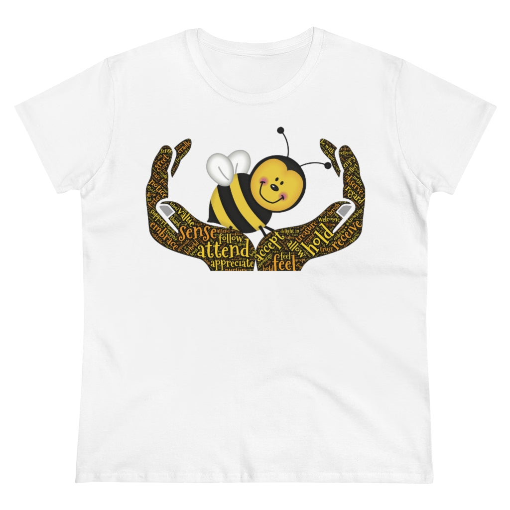 Bee Happy Women's Heavy Cotton Tee