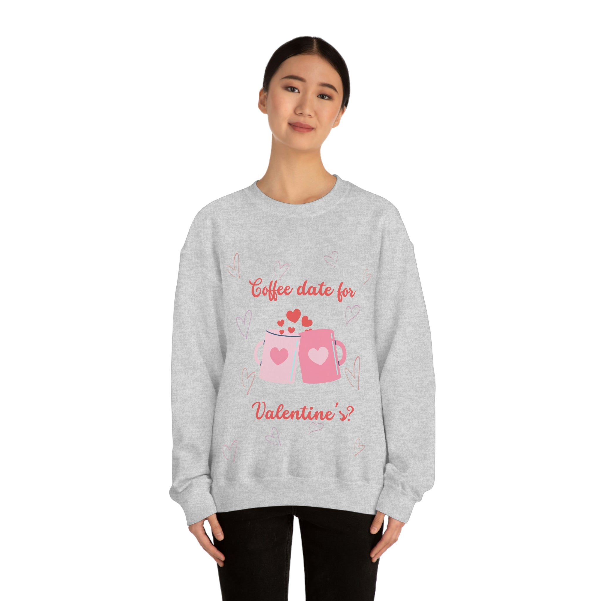 Coffee Date For Valentine's Unisex Heavy Blend™ Crewneck Sweatshirt