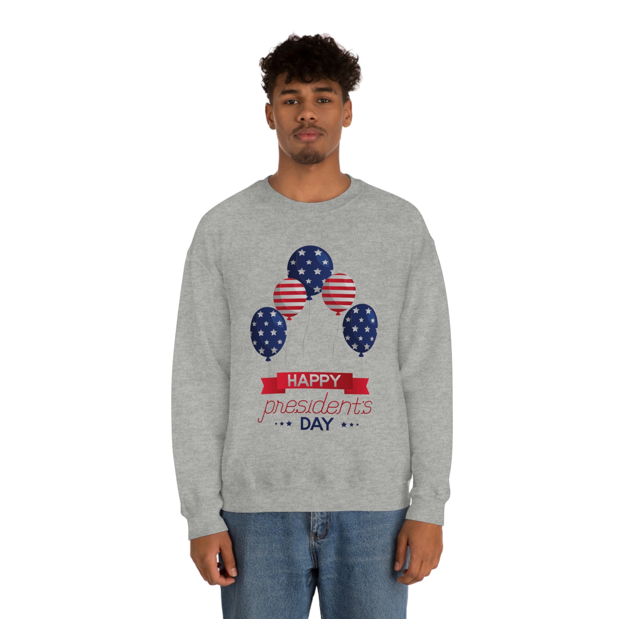 Happy President's Day Stars & Stripe Unisex Heavy Blend™ Crewneck Sweatshirt