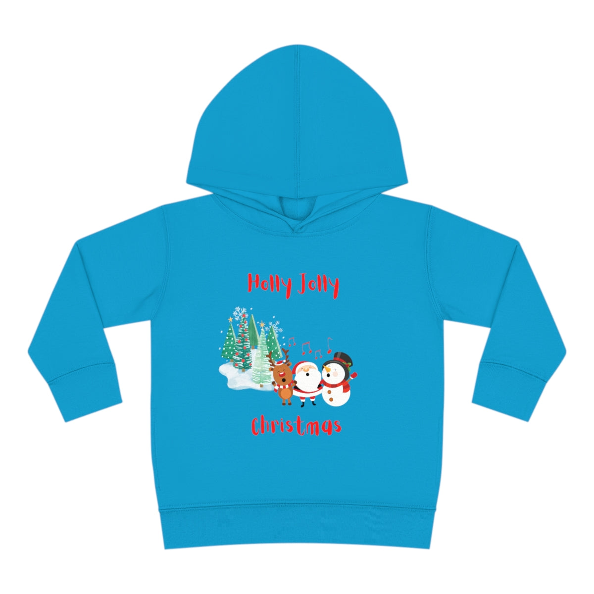Holly Jolly Christmas Toddler Pullover Fleece Hoodie
