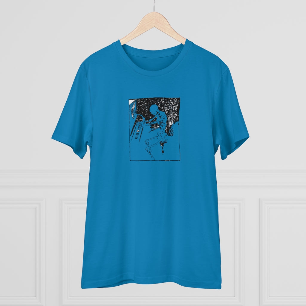 Skeleton Piano Player Organic Creator T-shirt - Unisex