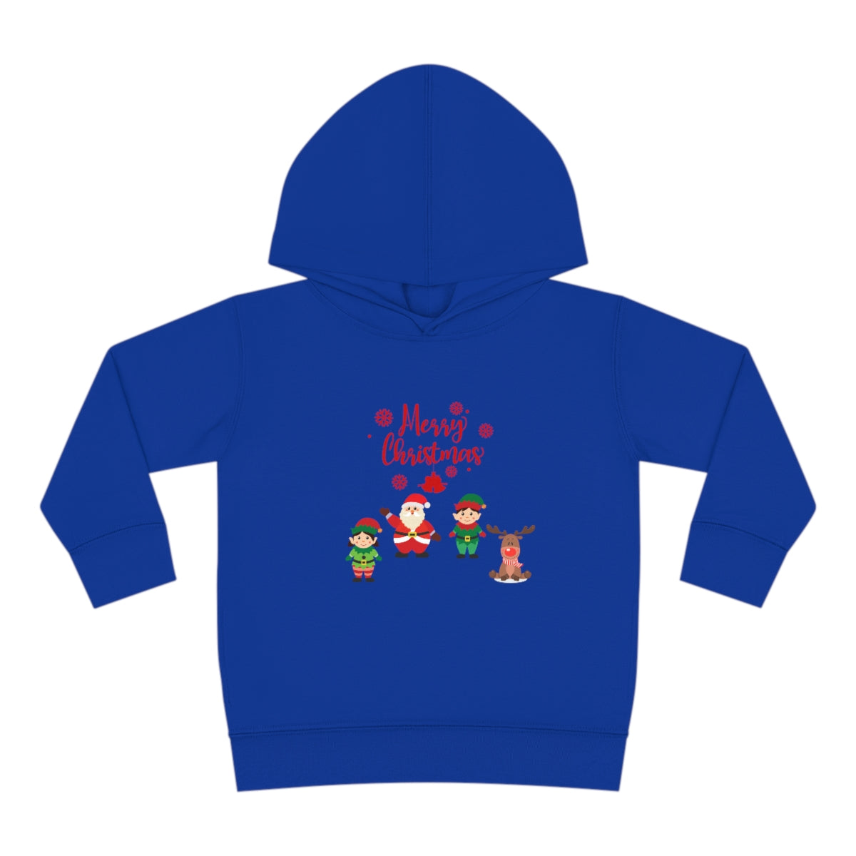 Merry Christmas From Santa & Helpers Toddler Pullover Fleece Hoodie