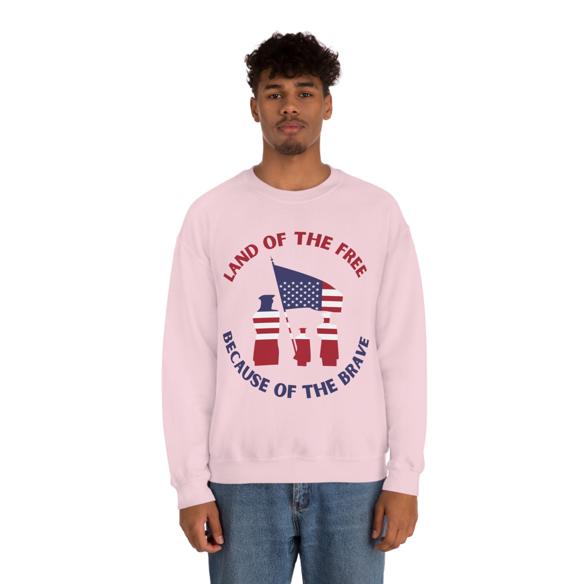 Memorial Day Land Of The Free Unisex Heavy Blend™ Crewneck Sweatshirt