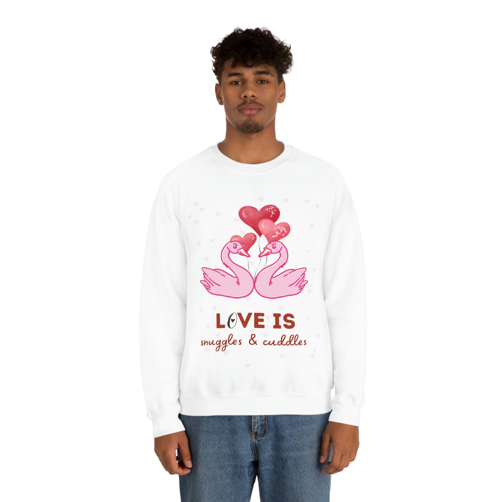 Love Is Snuggles & Cuddles Unisex Heavy Blend™ Crewneck Sweatshirt