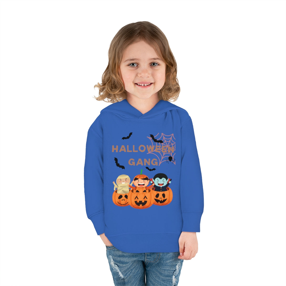 Happy Halloween Pumpkin Gang Toddler Pullover Fleece Hoodie