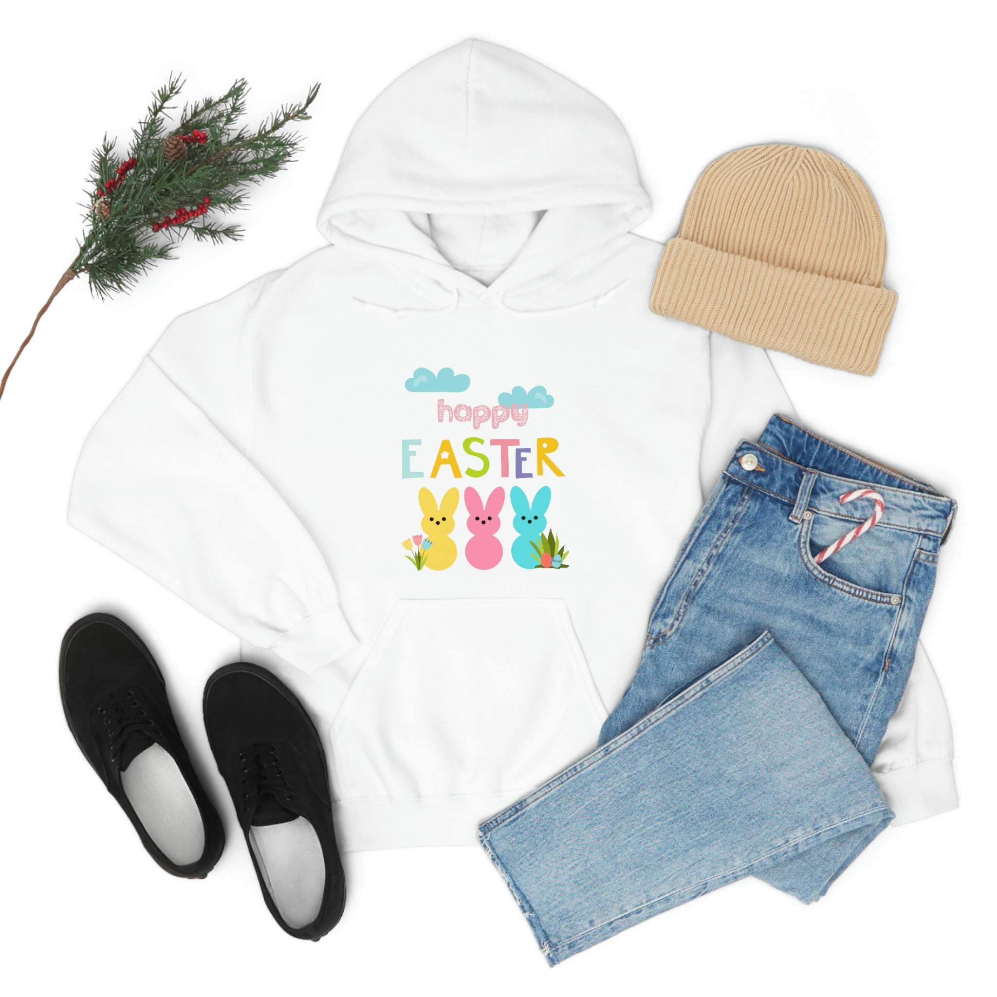 Happy Easter Bunny Unisex Heavy Blend™ Hooded Sweatshirt