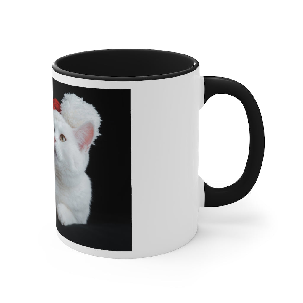 Christmas Kitty Accent Coffee Mug, 11oz