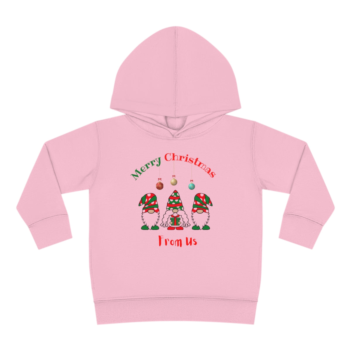 Gnome Merry Christmas Toddler Pullover Fleece Hoodie