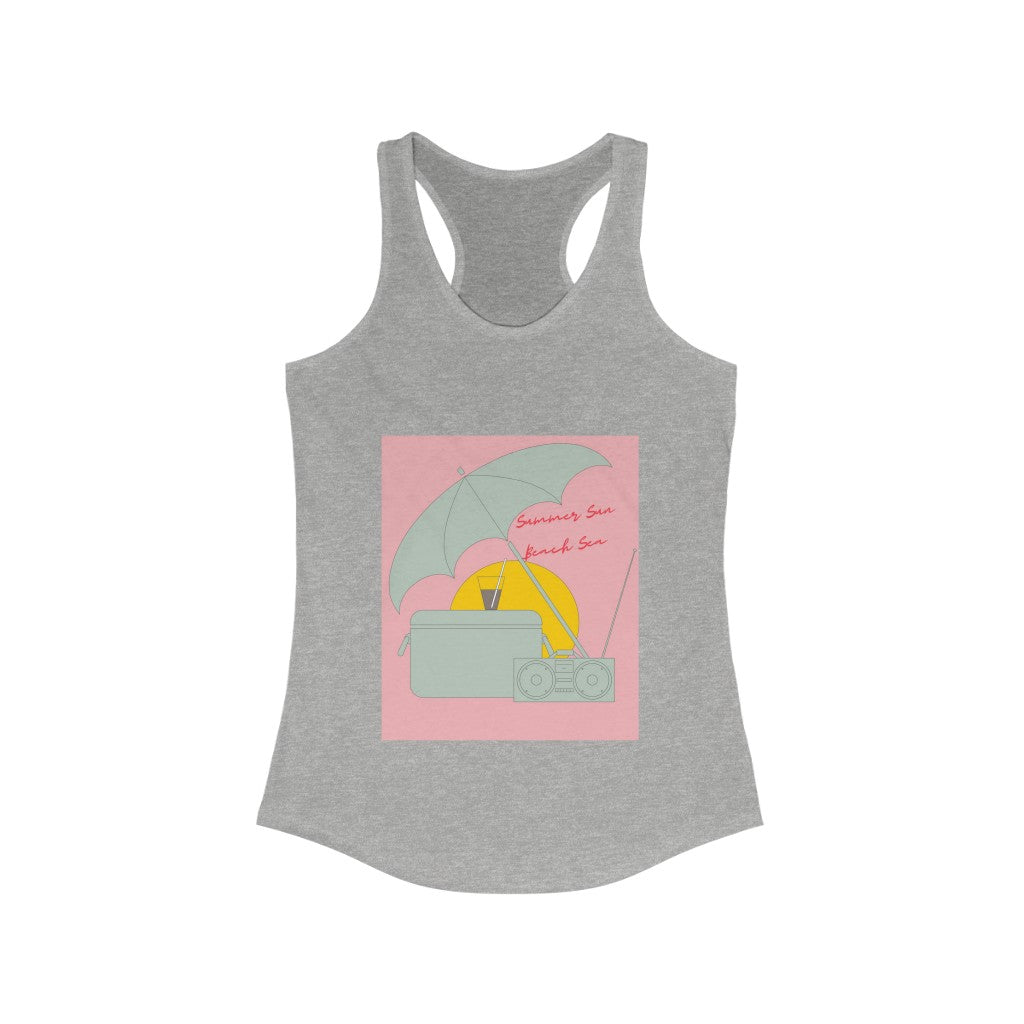 Summer Sun Beach Sea Women's Ideal Racerback Tank