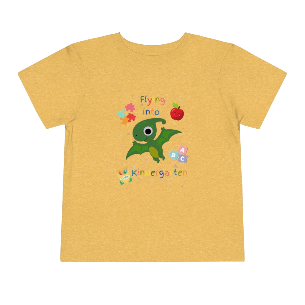 Flying Into Kindergarten Toddler Short Sleeve Tee