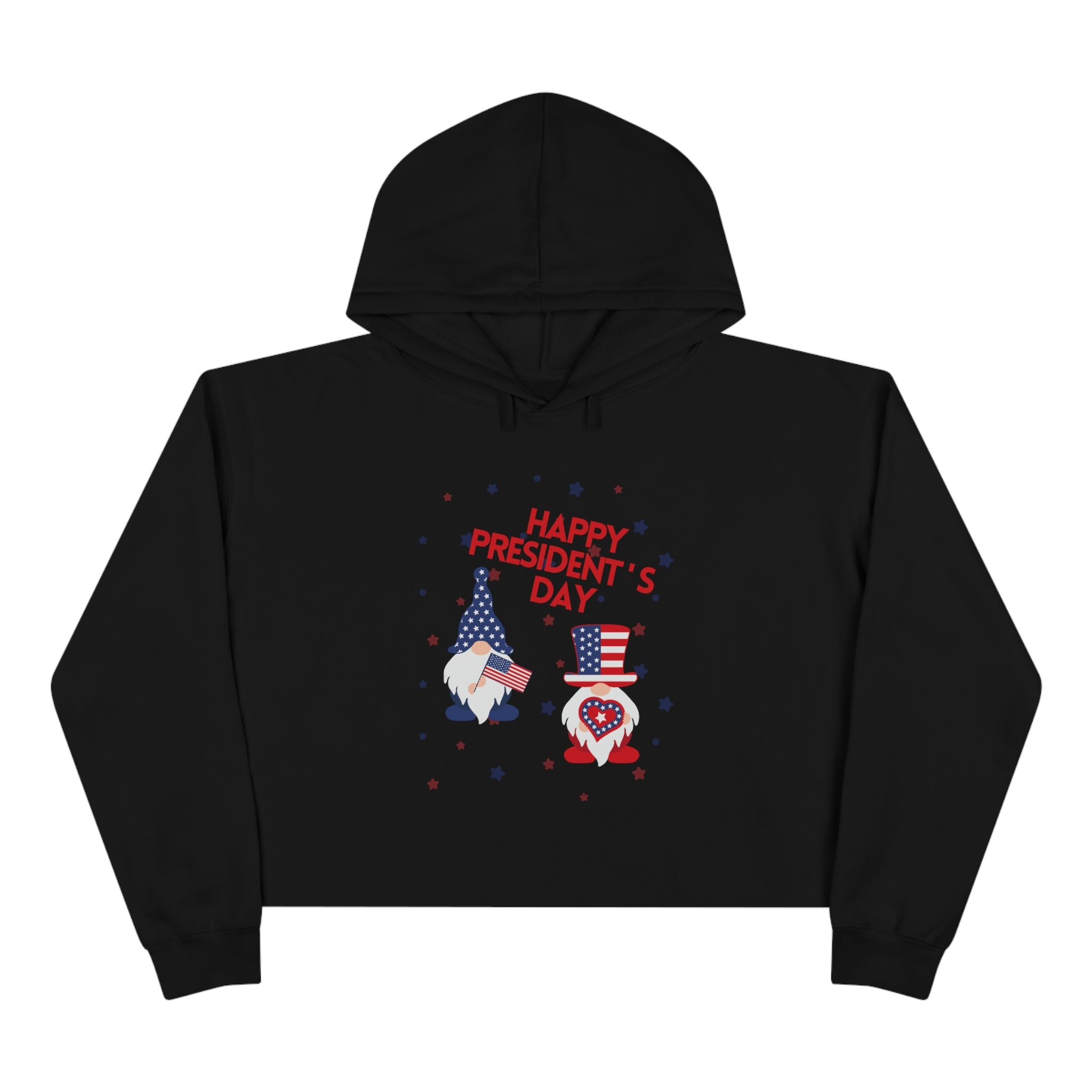 Happy President's Day Gnome Crop Hoodie