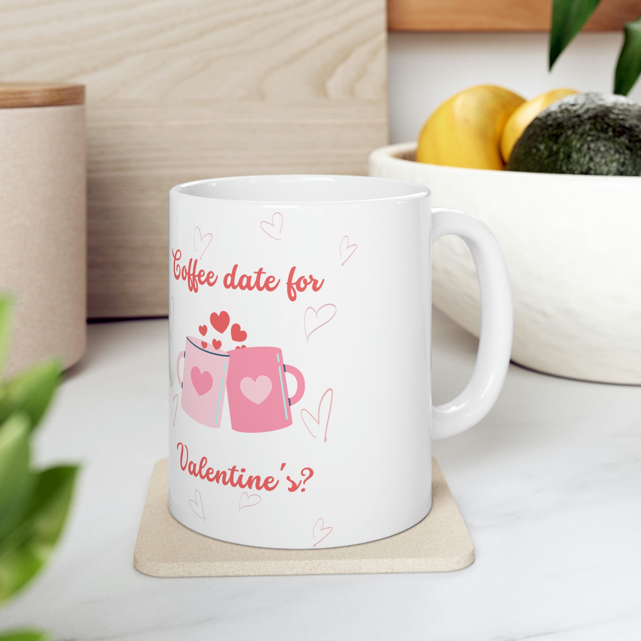 Coffee Date For Valentine's Ceramic Mug 11oz