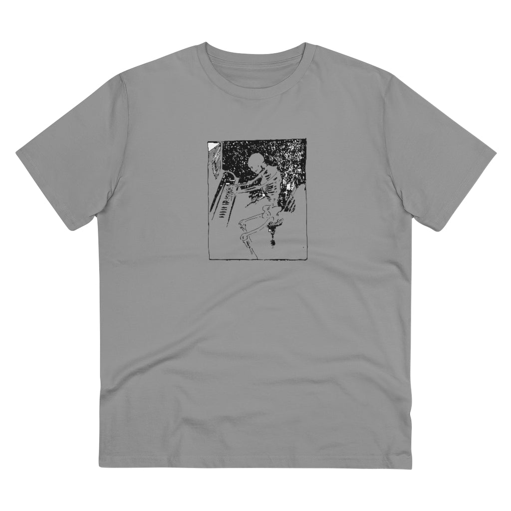 Skeleton Piano Player Organic Creator T-shirt - Unisex