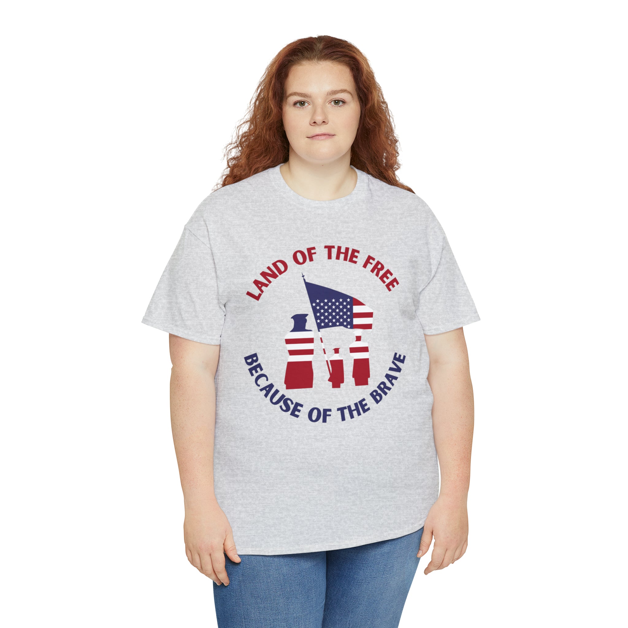 Memorial Day Land of The Free Unisex Heavy Cotton Tee