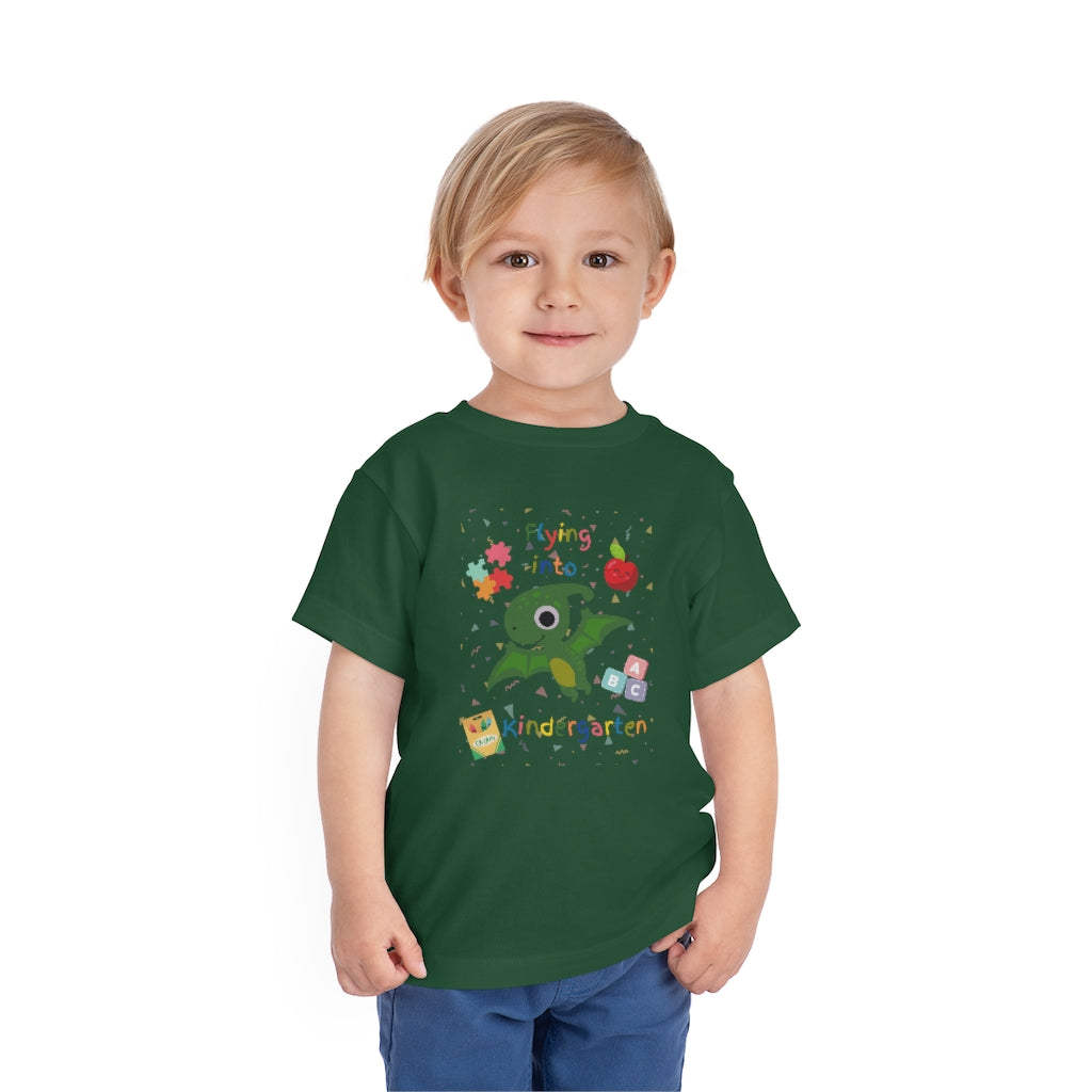 Flying Into Kindergarten Toddler Short Sleeve Tee