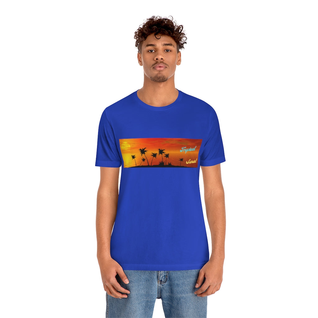 Tropical Sunset Unisex Jersey Short Sleeve Tee