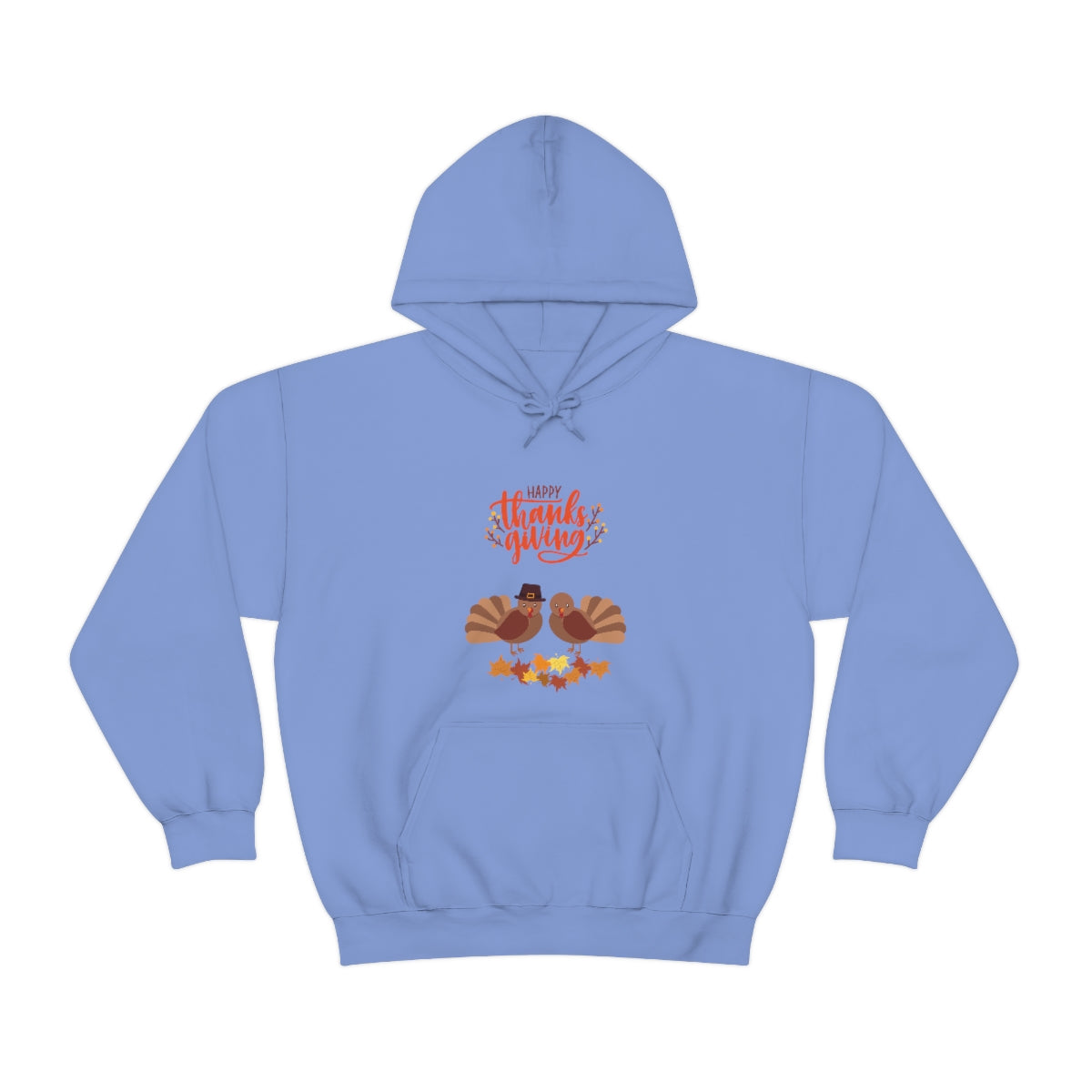 Cute Thanksgiving Turkey Pilgrims Unisex Heavy Blend™ Hooded Sweatshirt