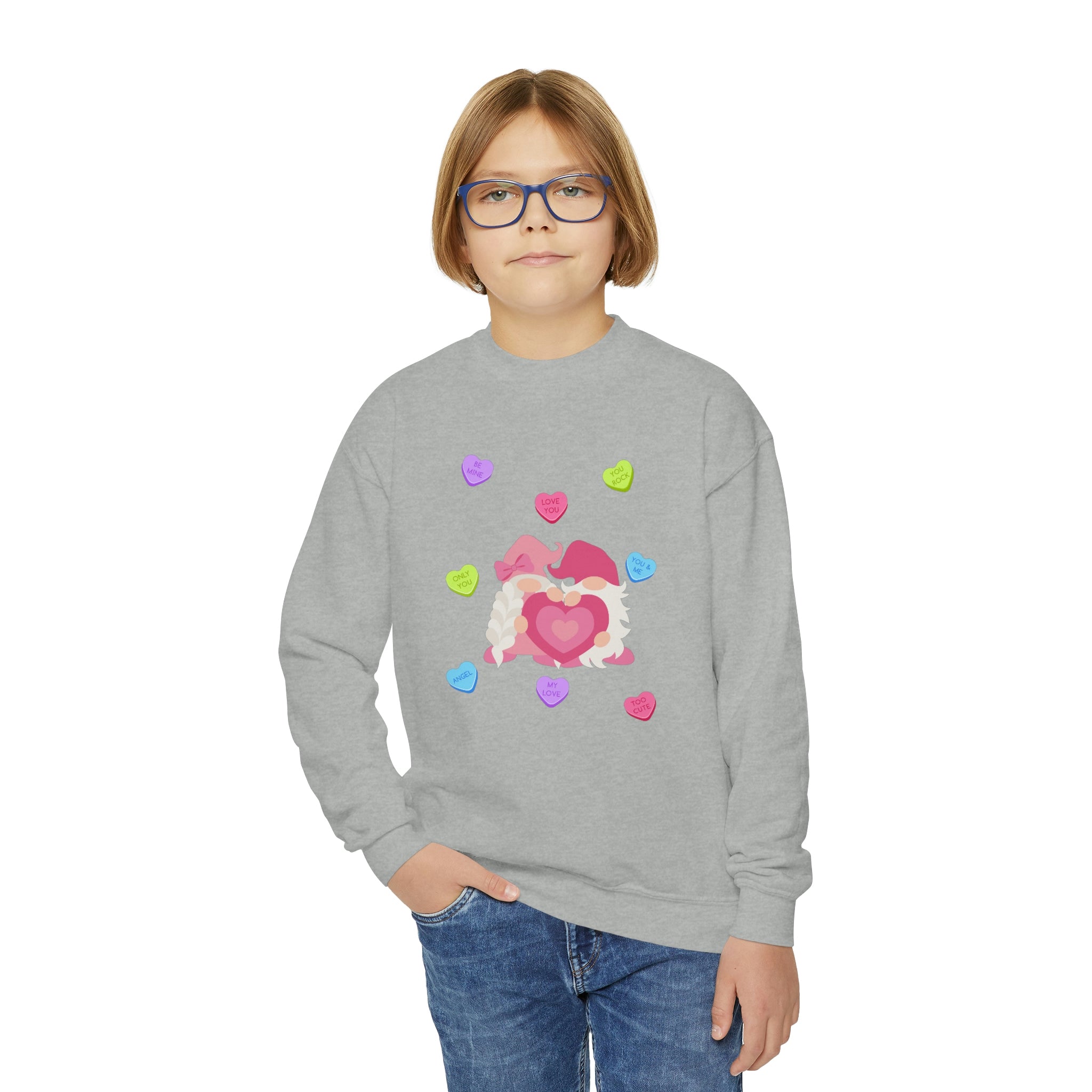 You Gnome I Love You!! Youth Crewneck Sweatshirt