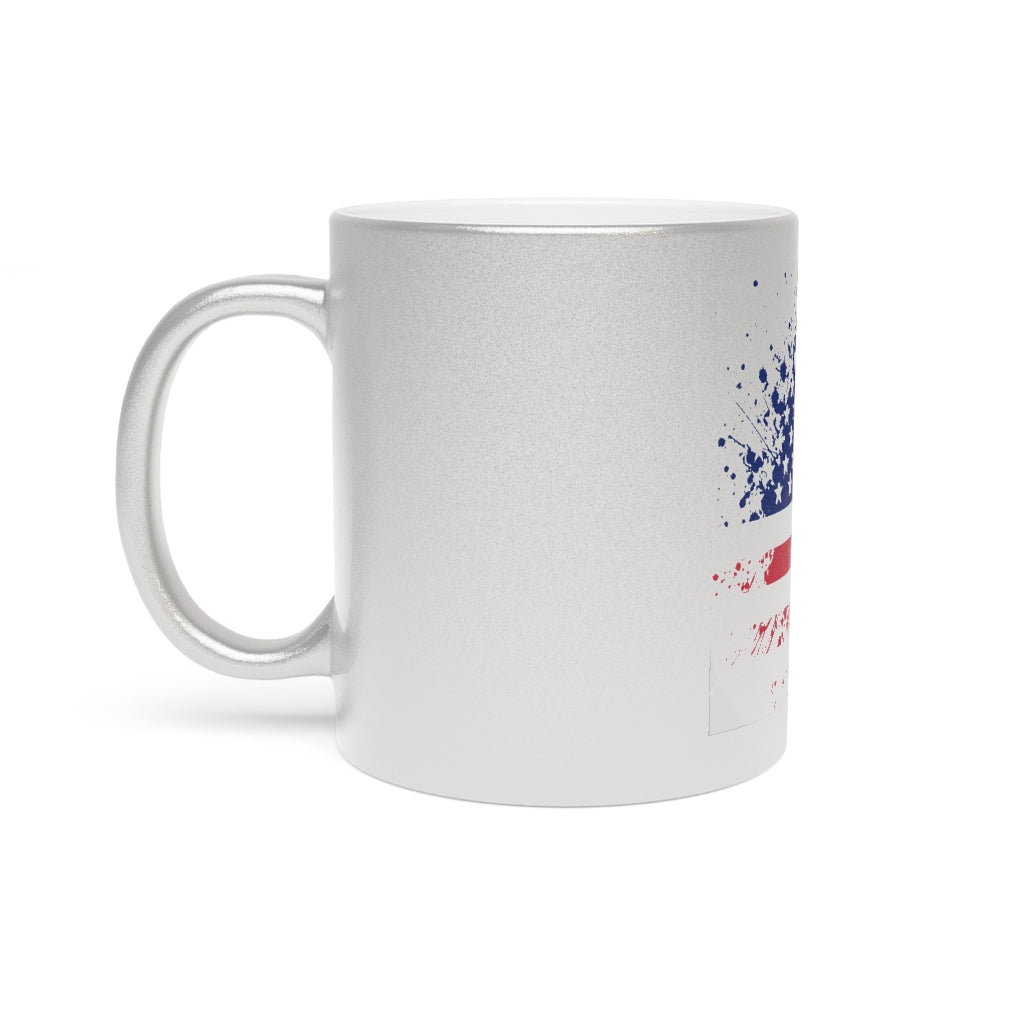 Old Glory Metallic Mug (Silver / Gold)