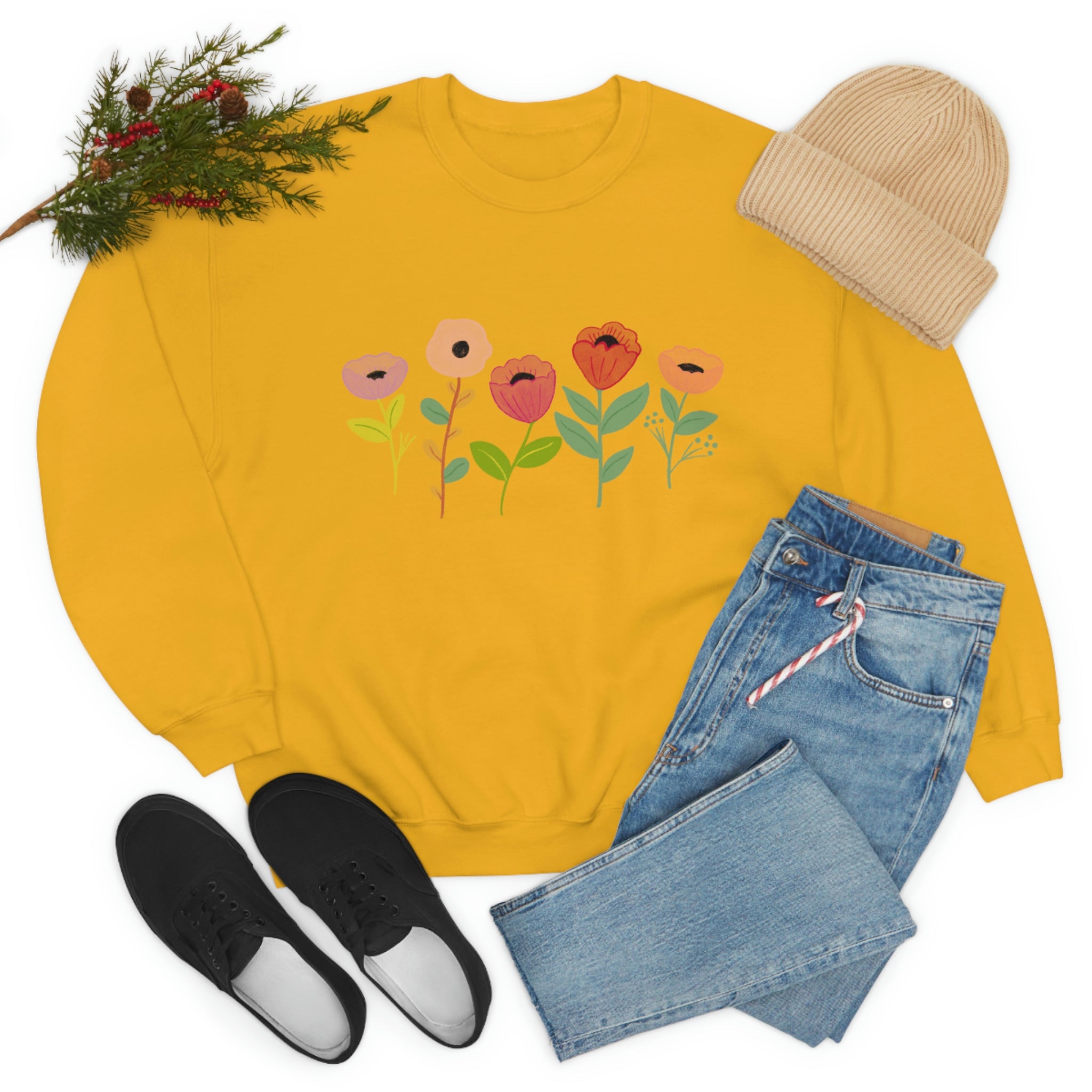 Spring Flowers Unisex Heavy Blend™ Crewneck Sweatshirt