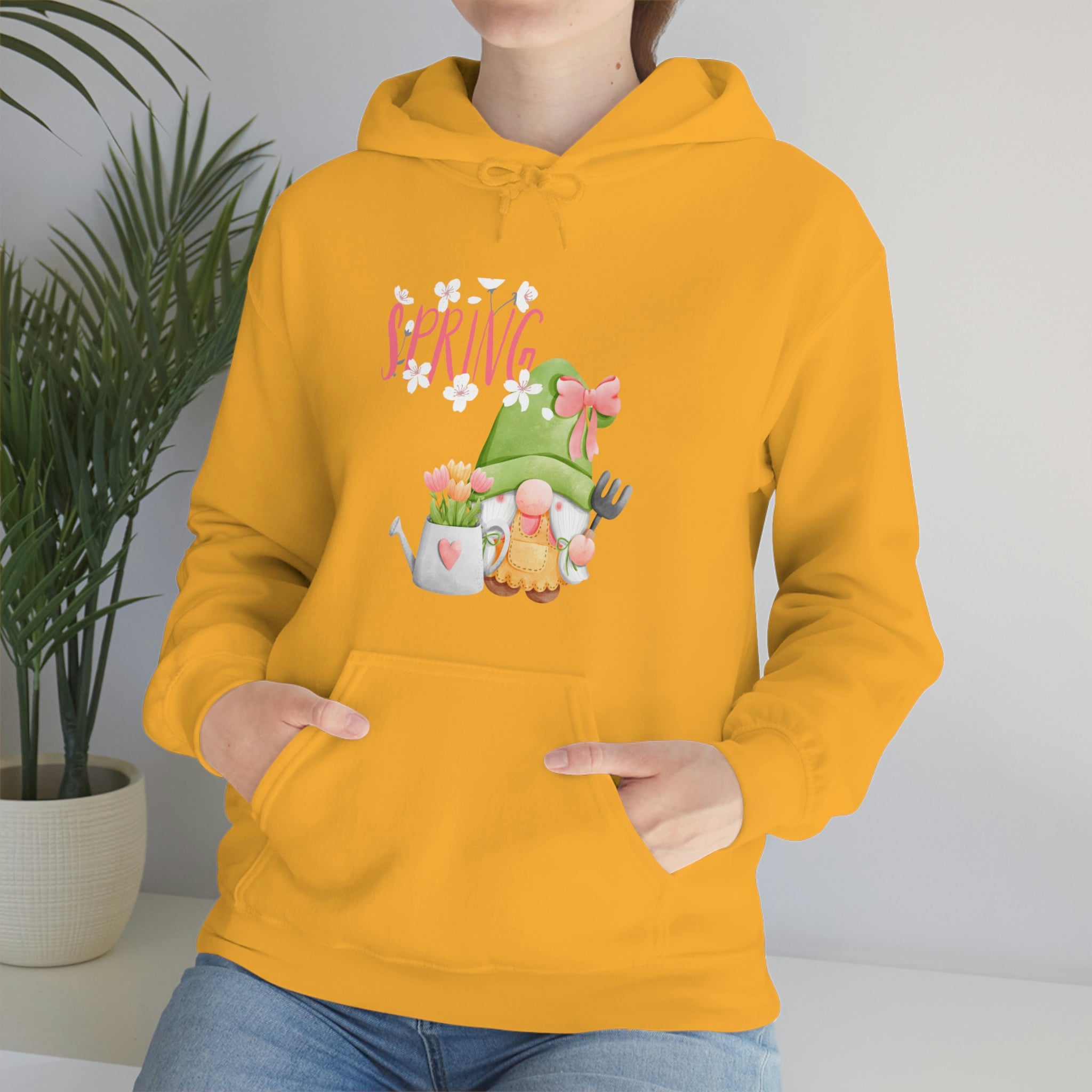 Gnome Happy Spring Unisex Heavy Blend™ Hooded Sweatshirt