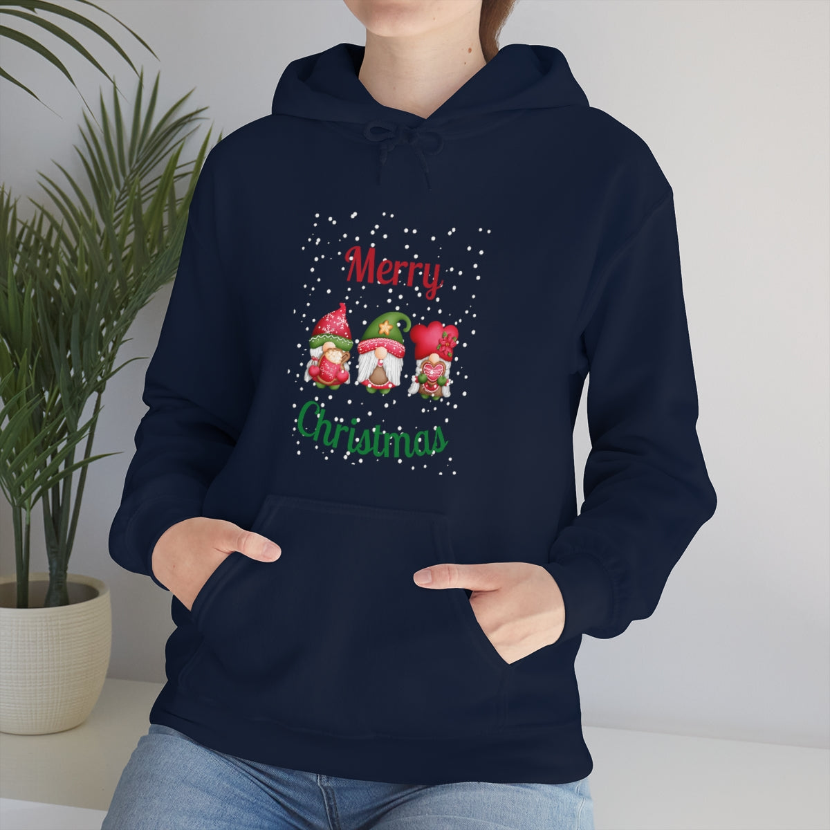Three Gnomes Merry Christmas Unisex Heavy Blend™ Hooded Sweatshirt