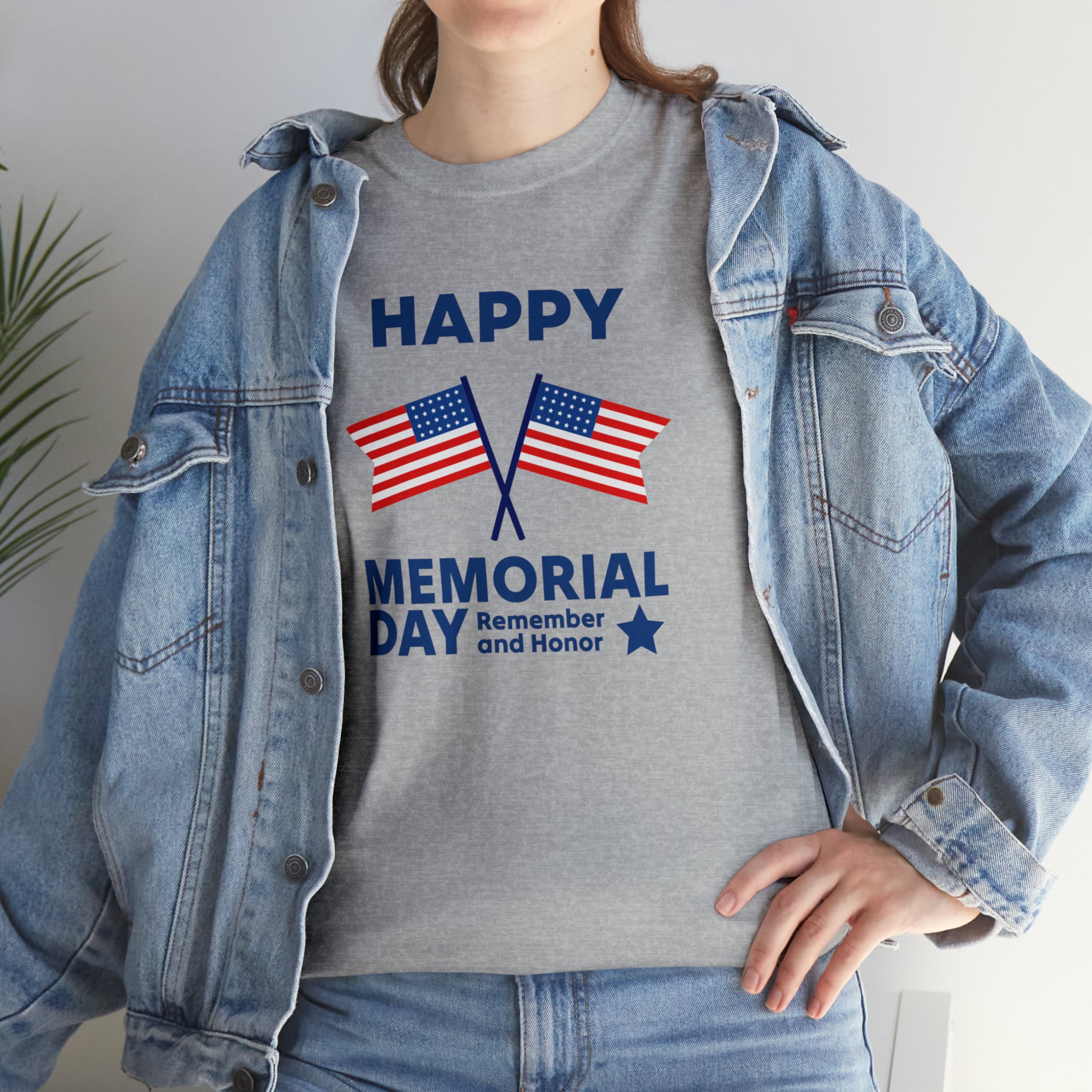 Happy Memorial Day Unisex Heavy Cotton Tee